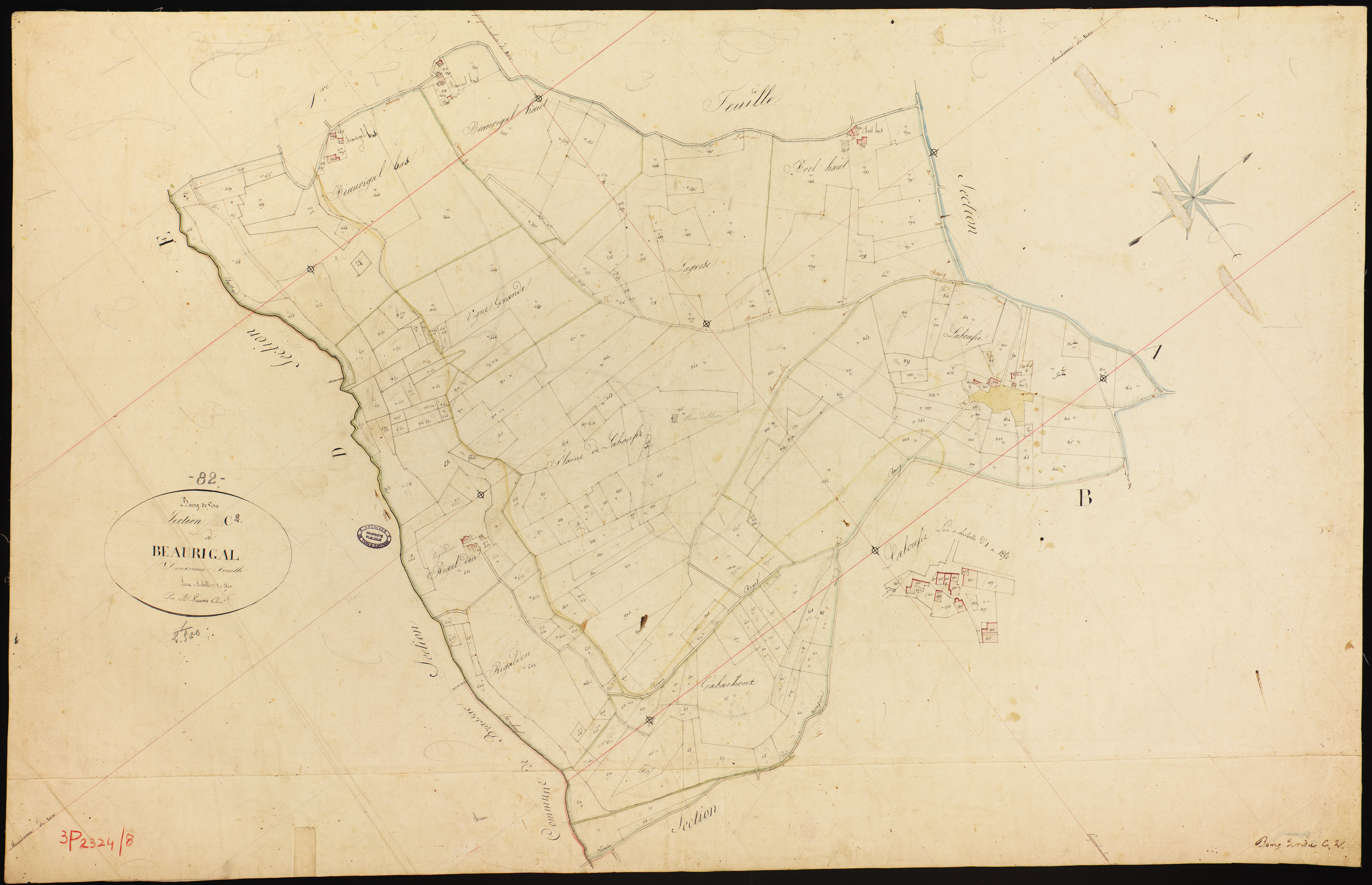 Bourg-de-Visa - Section C - Beaurigal, 2e feuille