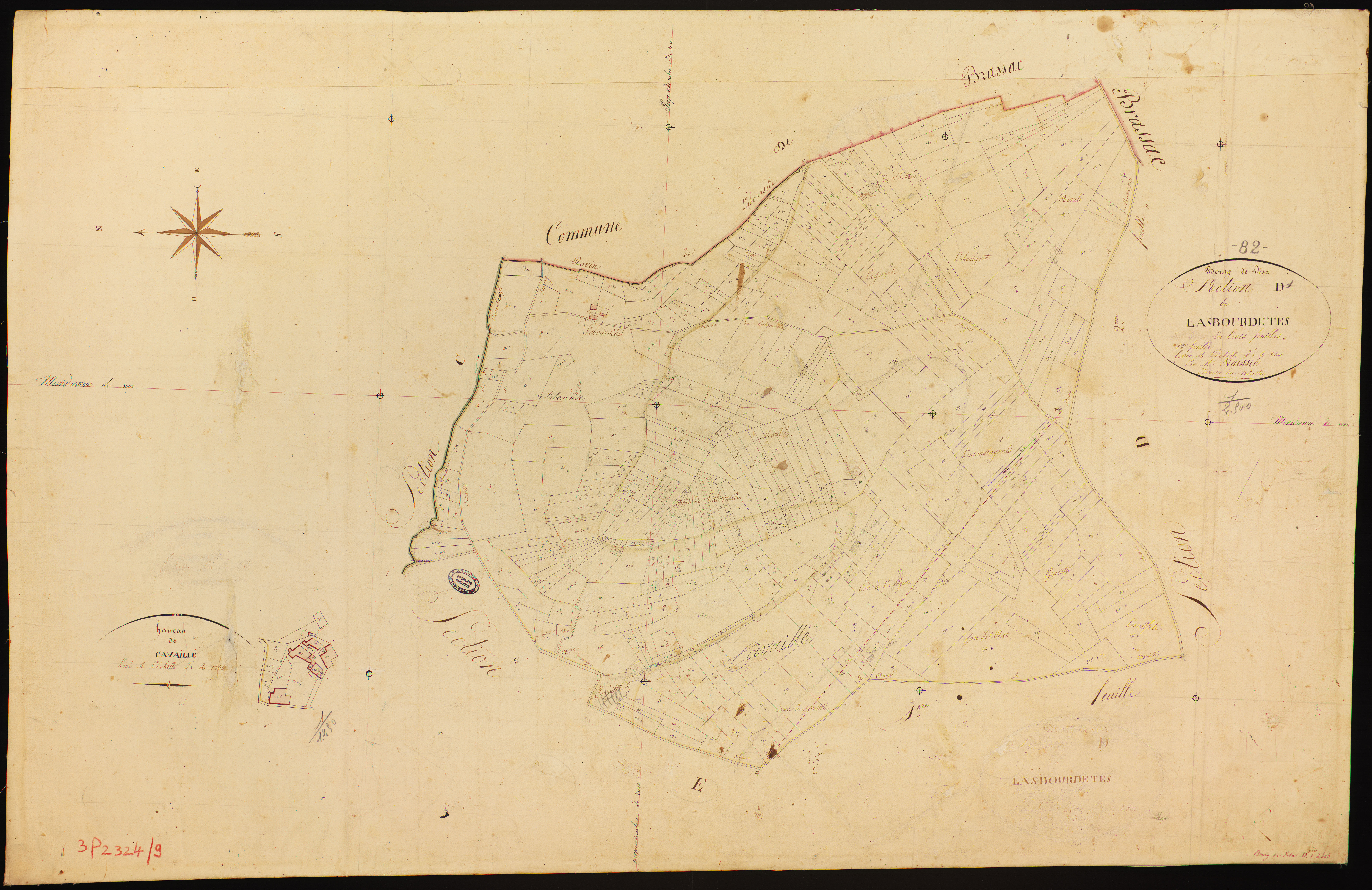 Bourg-de-Visa - Section D - Lasbourdètes, 1ère feuille