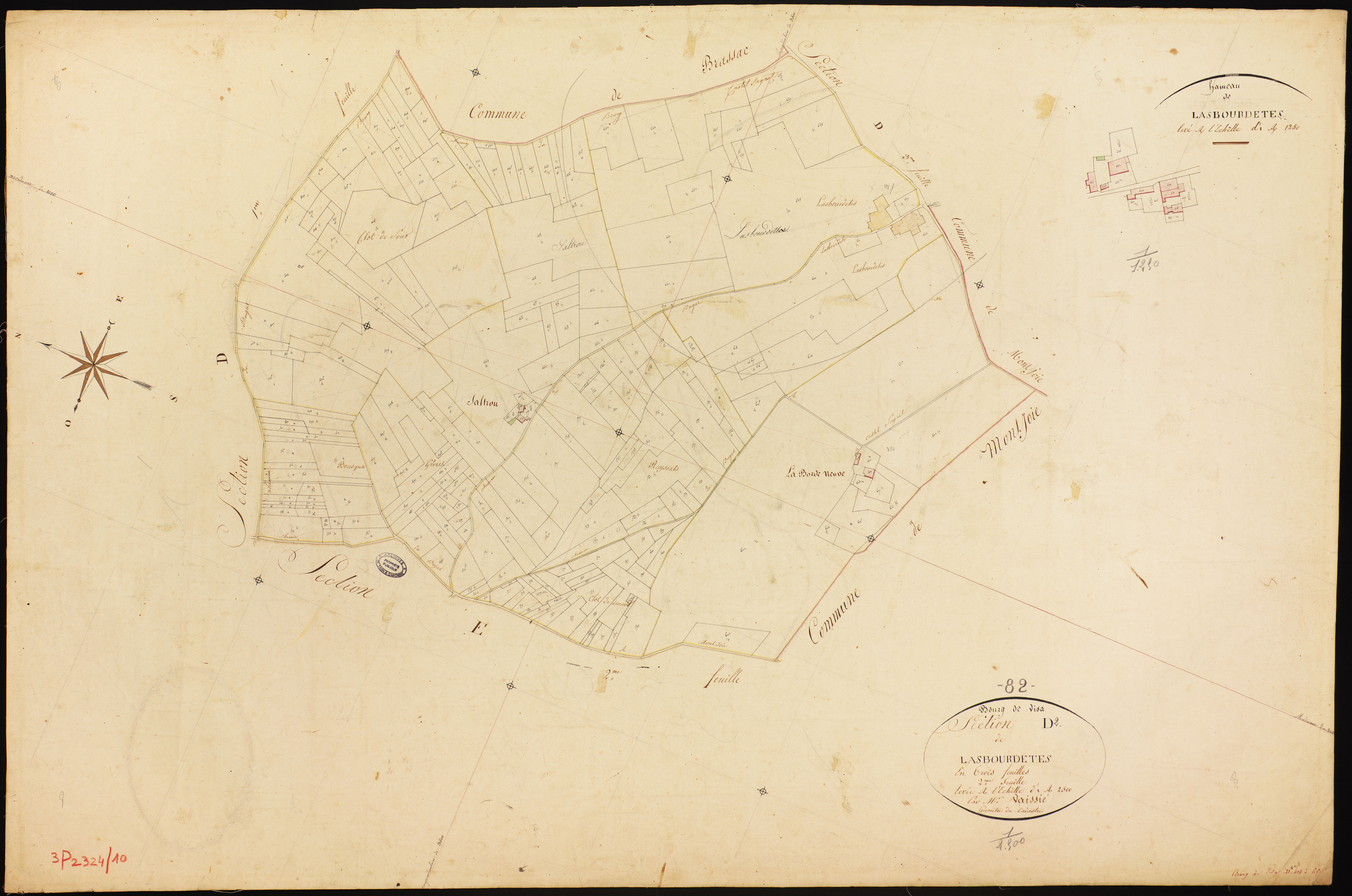 Bourg-de-Visa - Section D - Lasbourdètes, 2e feuille