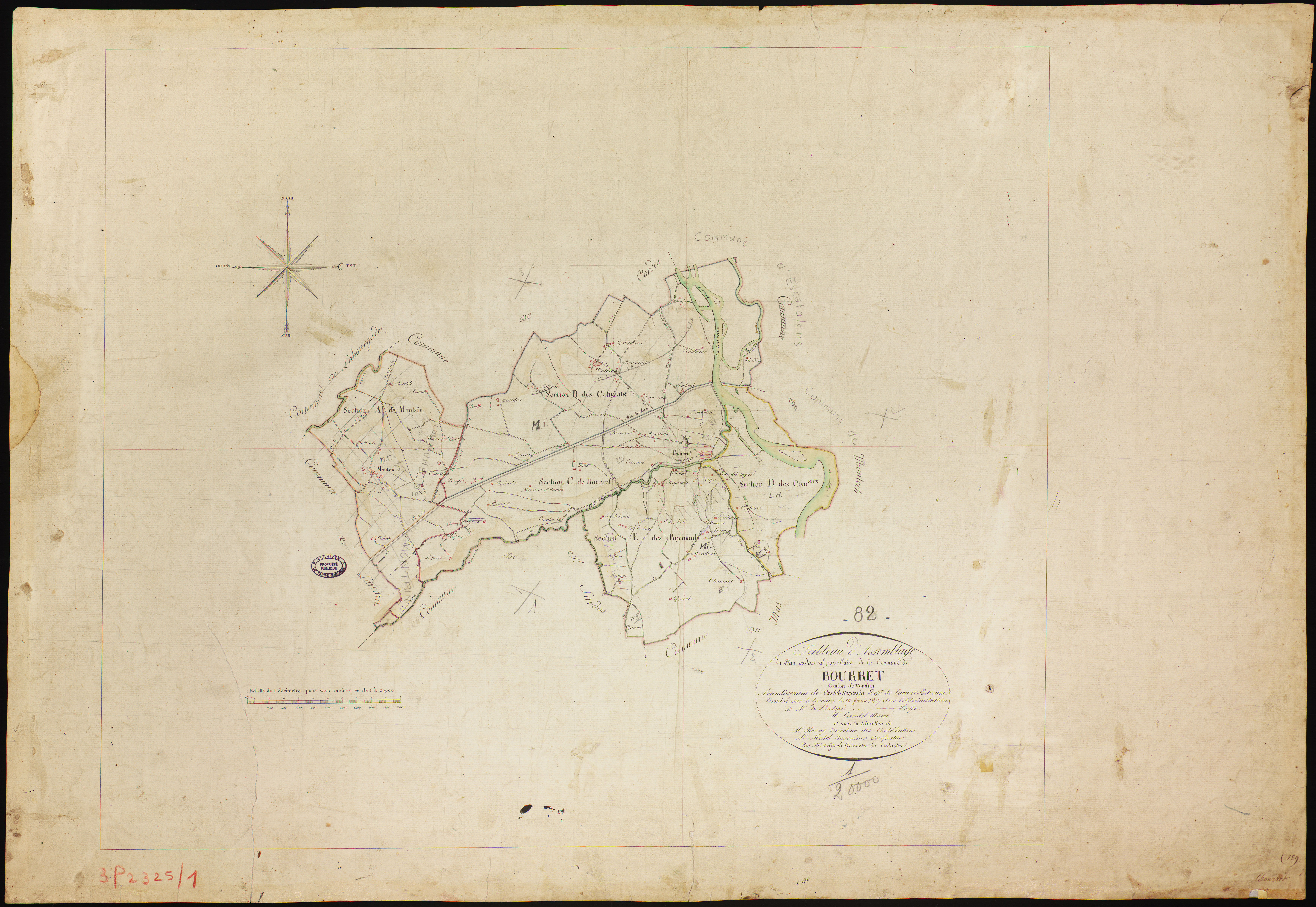 Bourret - Tableau d'assemblage