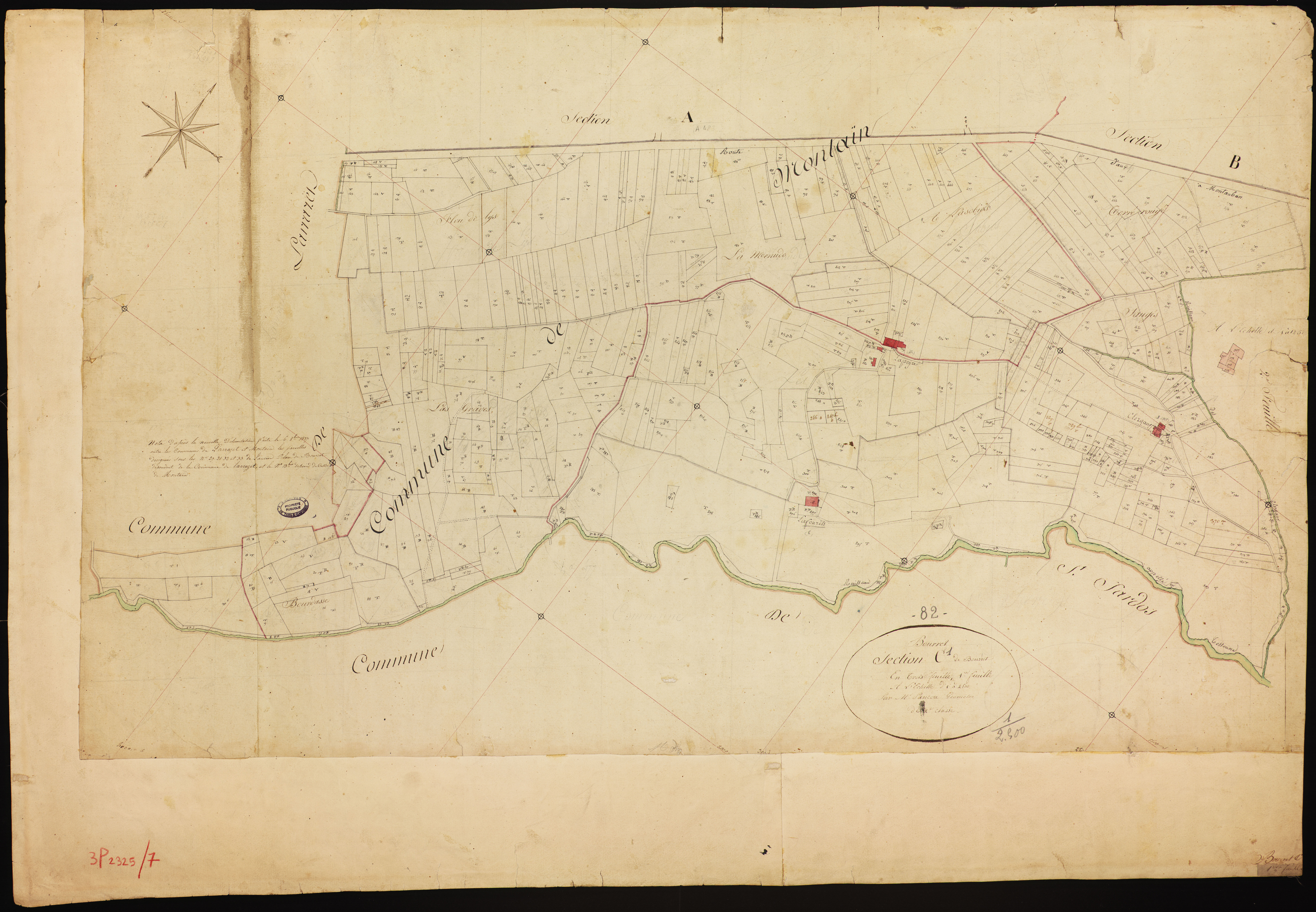 Bourret - Section C - Bourret, 1ère feuille