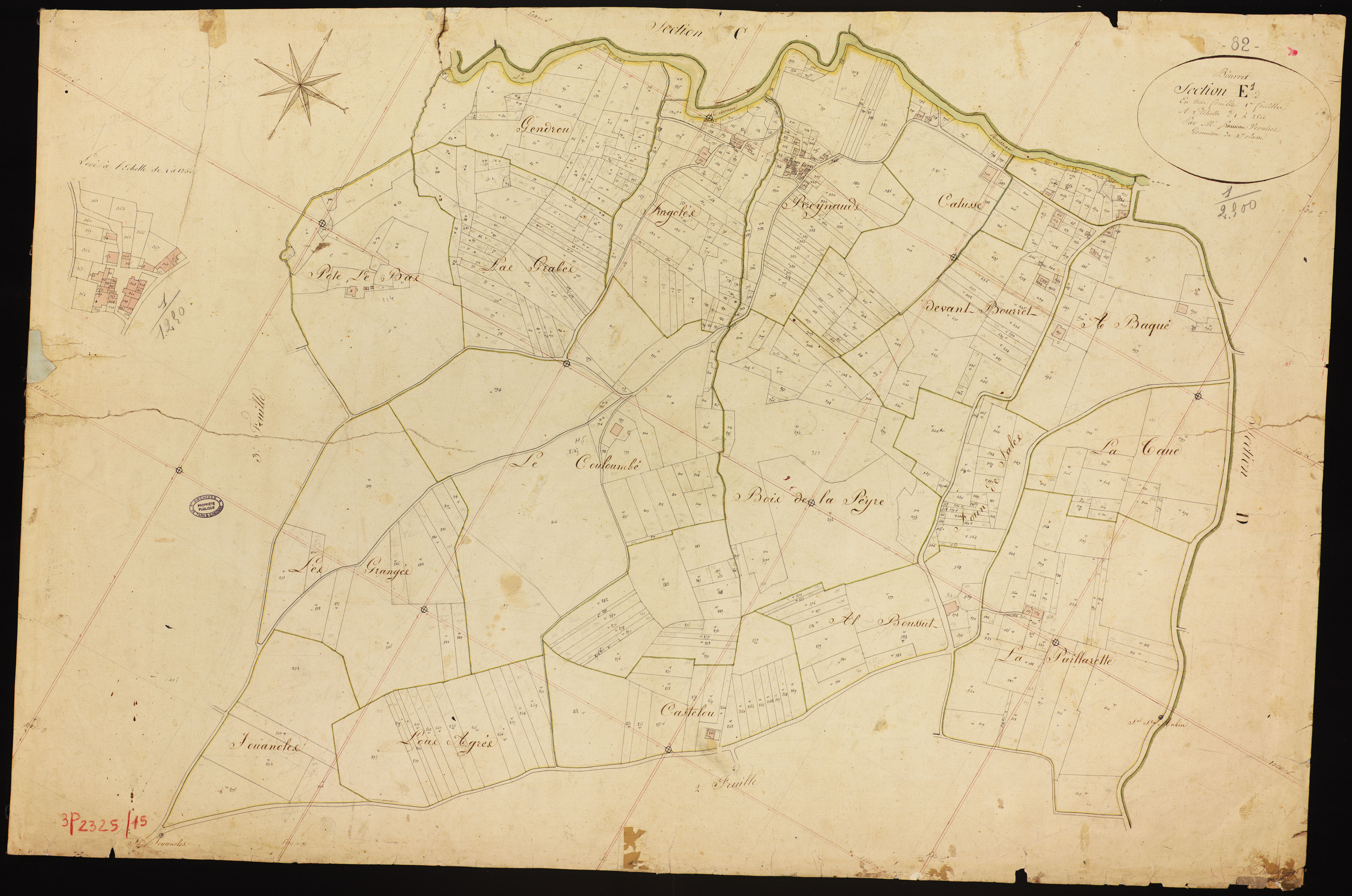 Bourret - Section E - Les Reynauds, 1ère feuille
