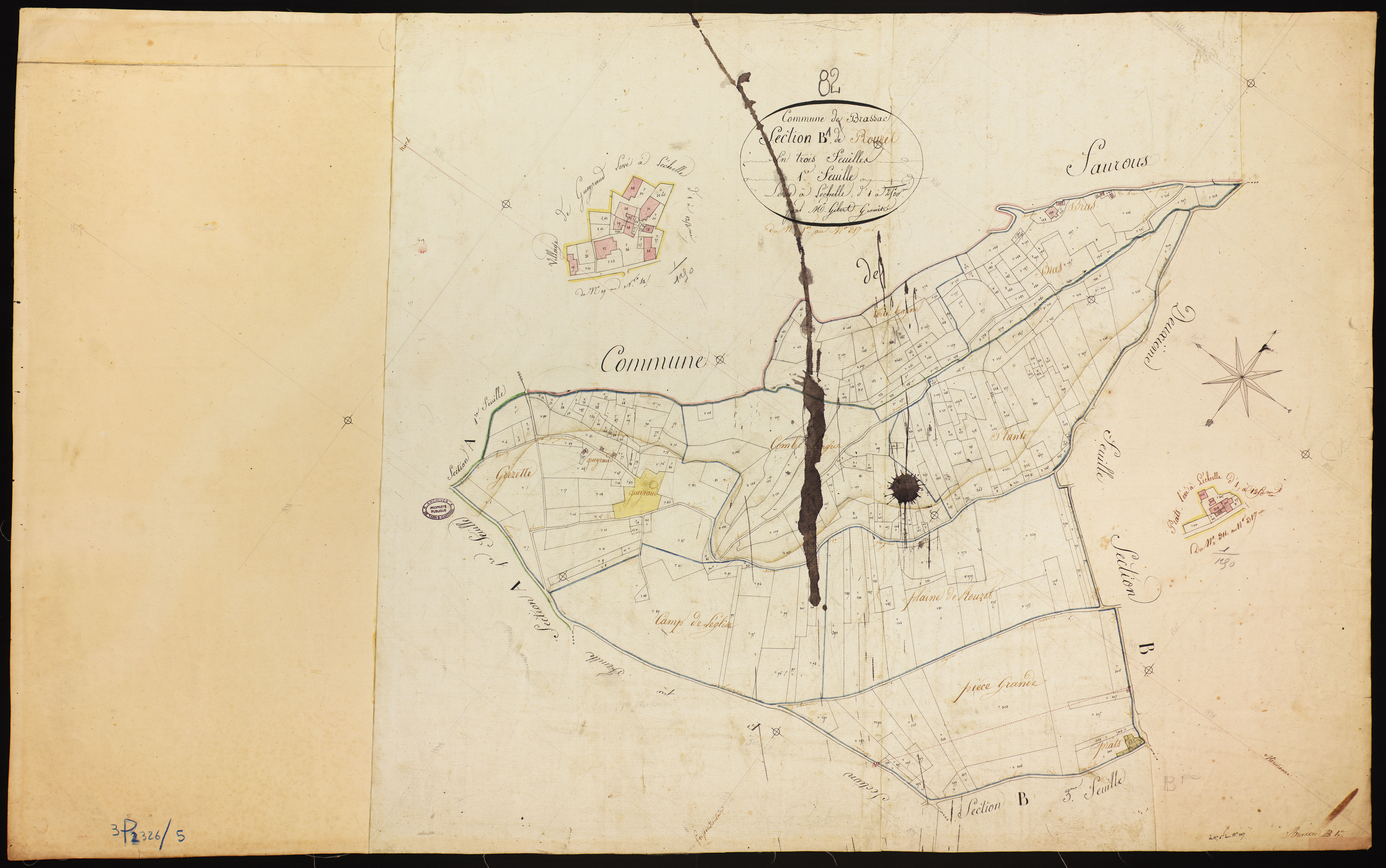 Brassac - Section B - Rouzet, 1ère feuille