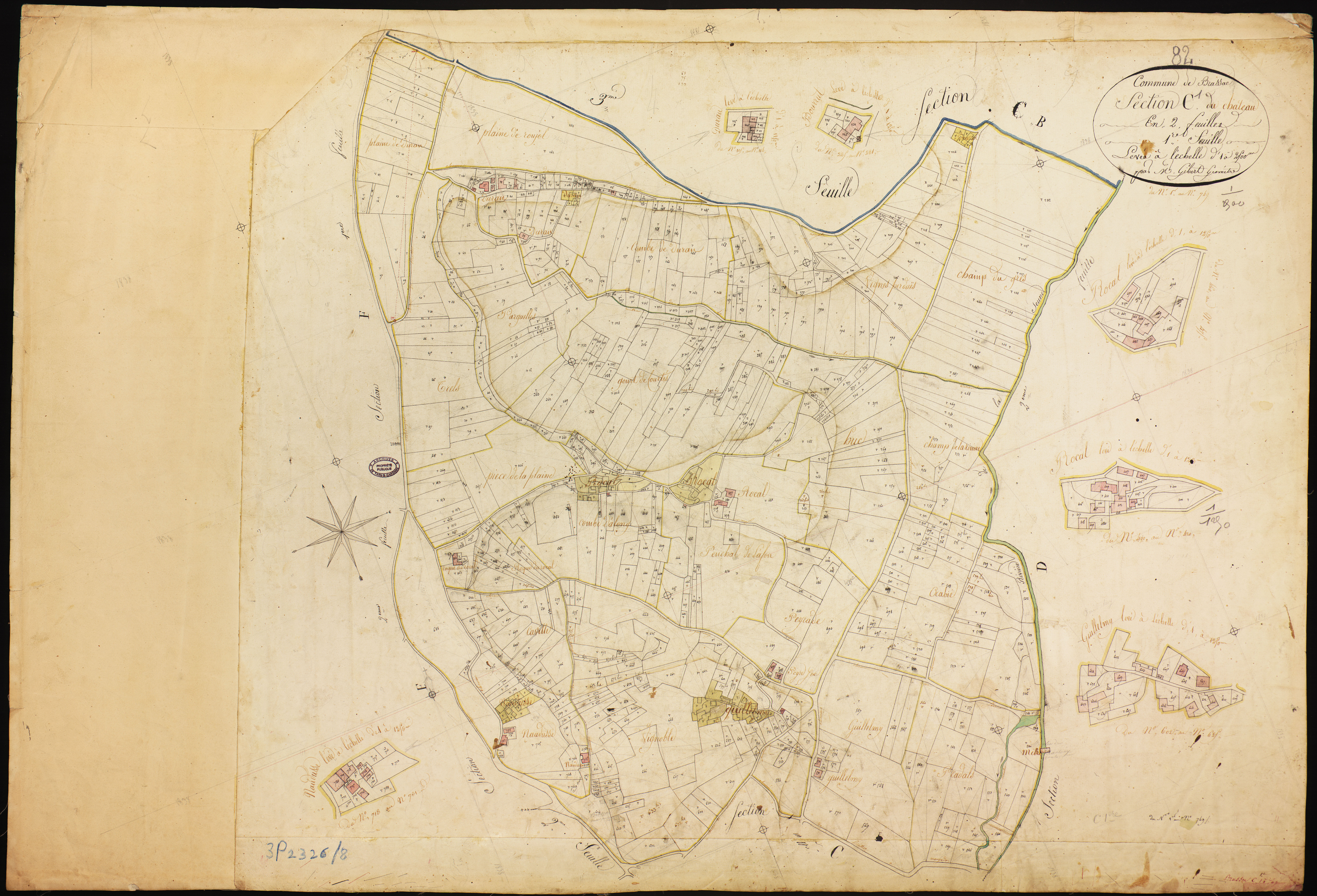 Brassac - Section C - Le Château, 1ère feuille