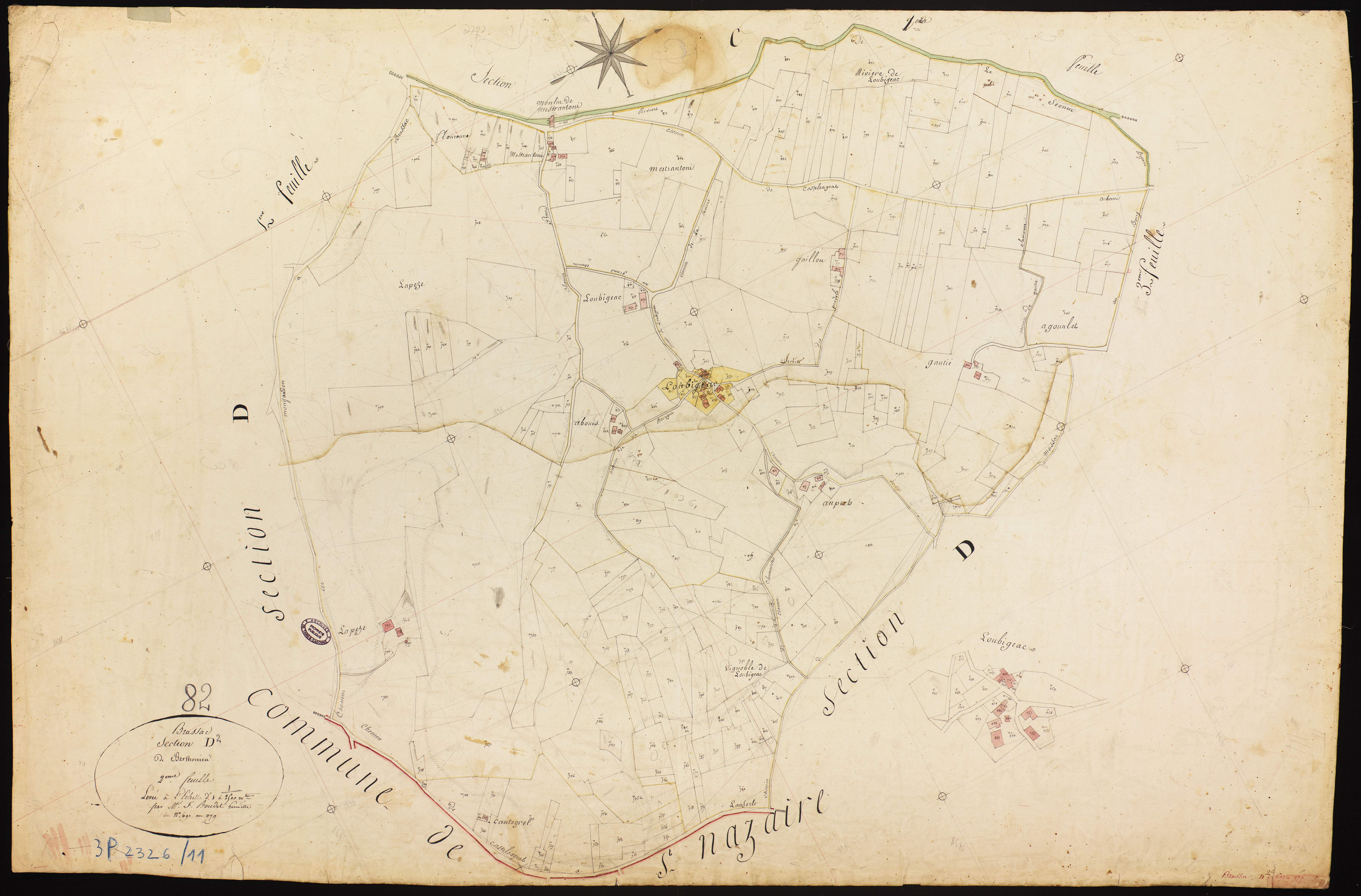 Brassac - Section D - Berthomieu, 2e feuille