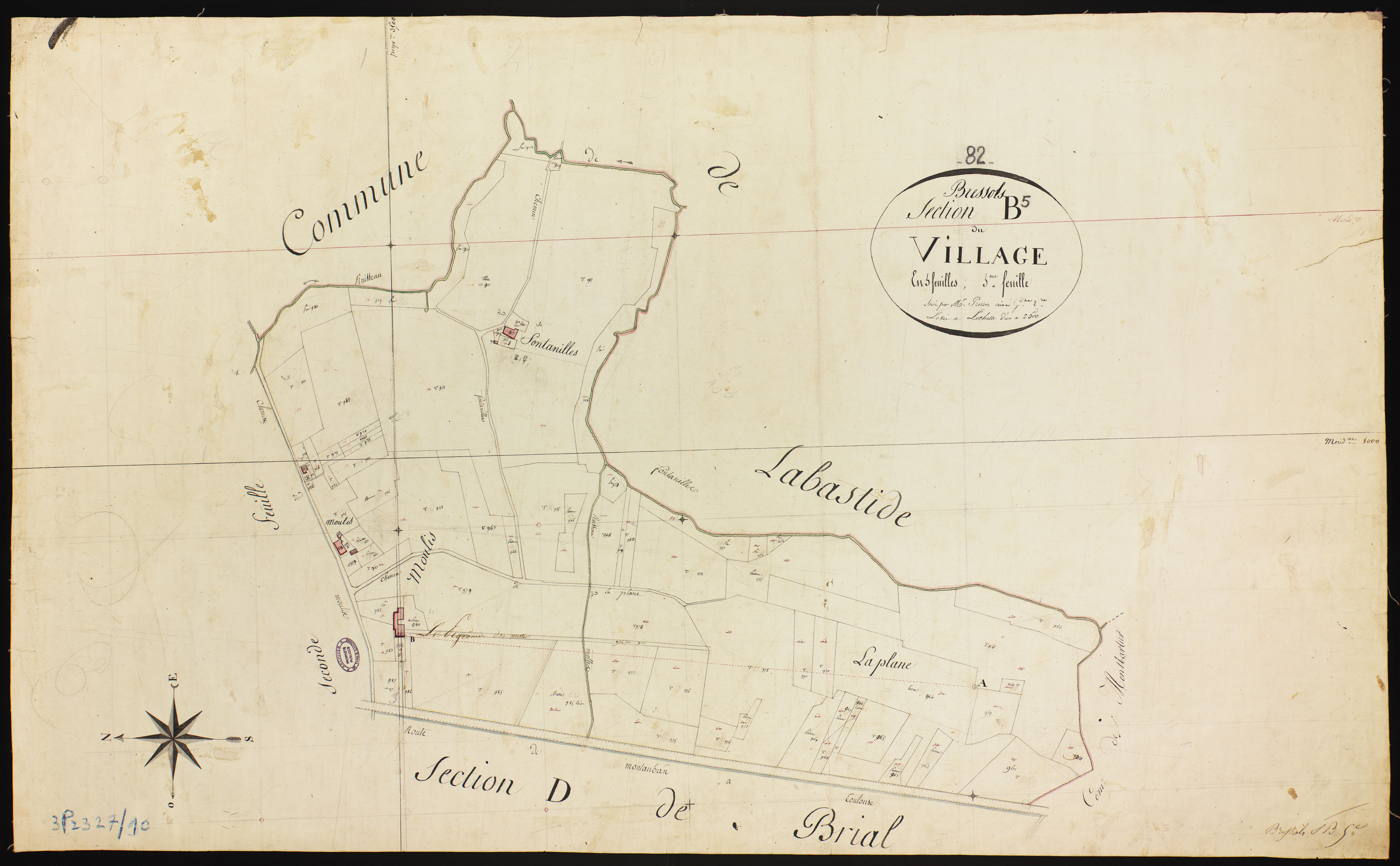 Bressols - Section B - Le Village, 5e feuille