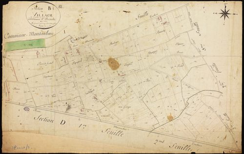 Bressols - Section B - Le Village, 1ère feuille