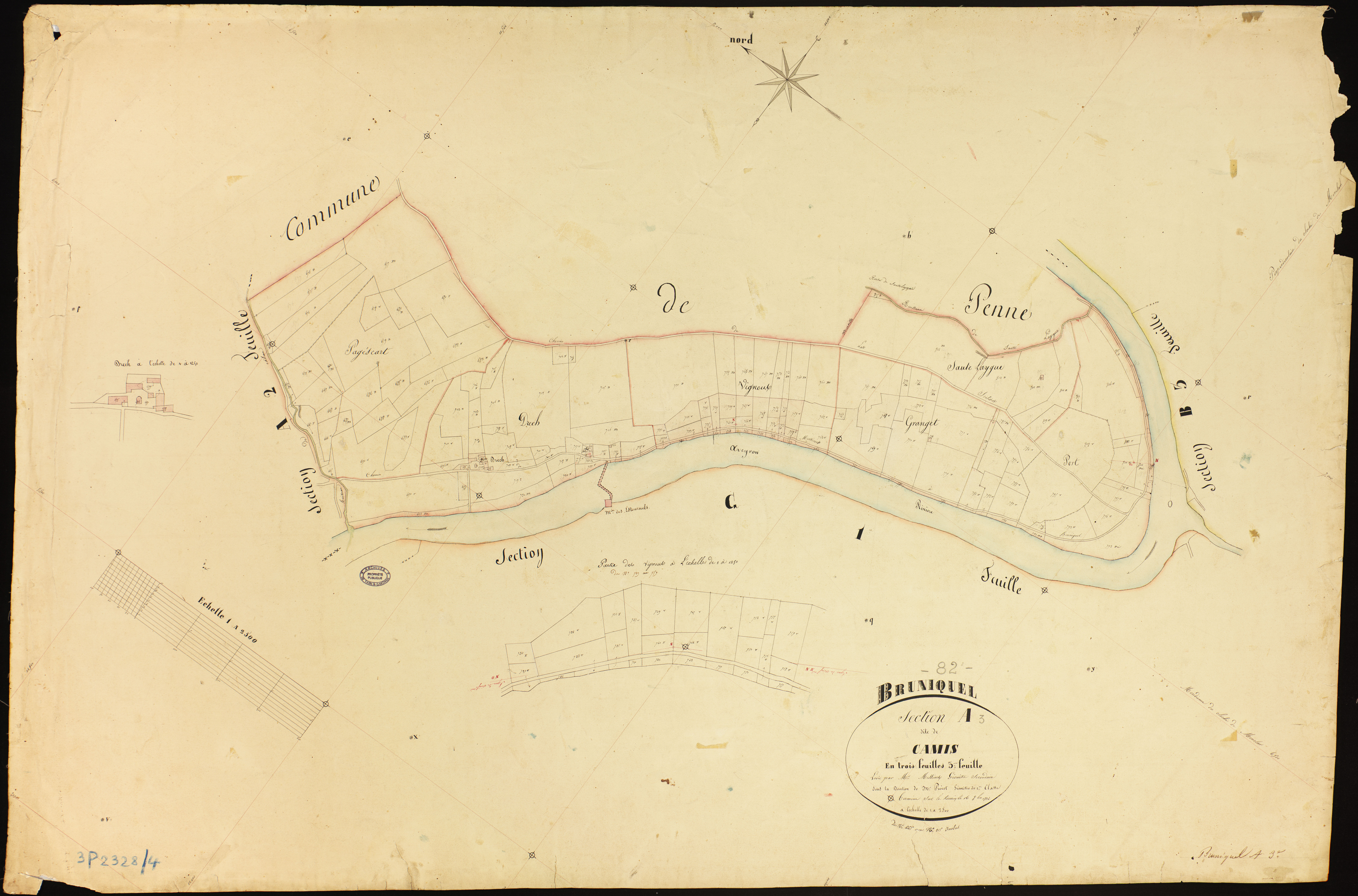 Bruniquel - Section A - Camis, 3e feuille