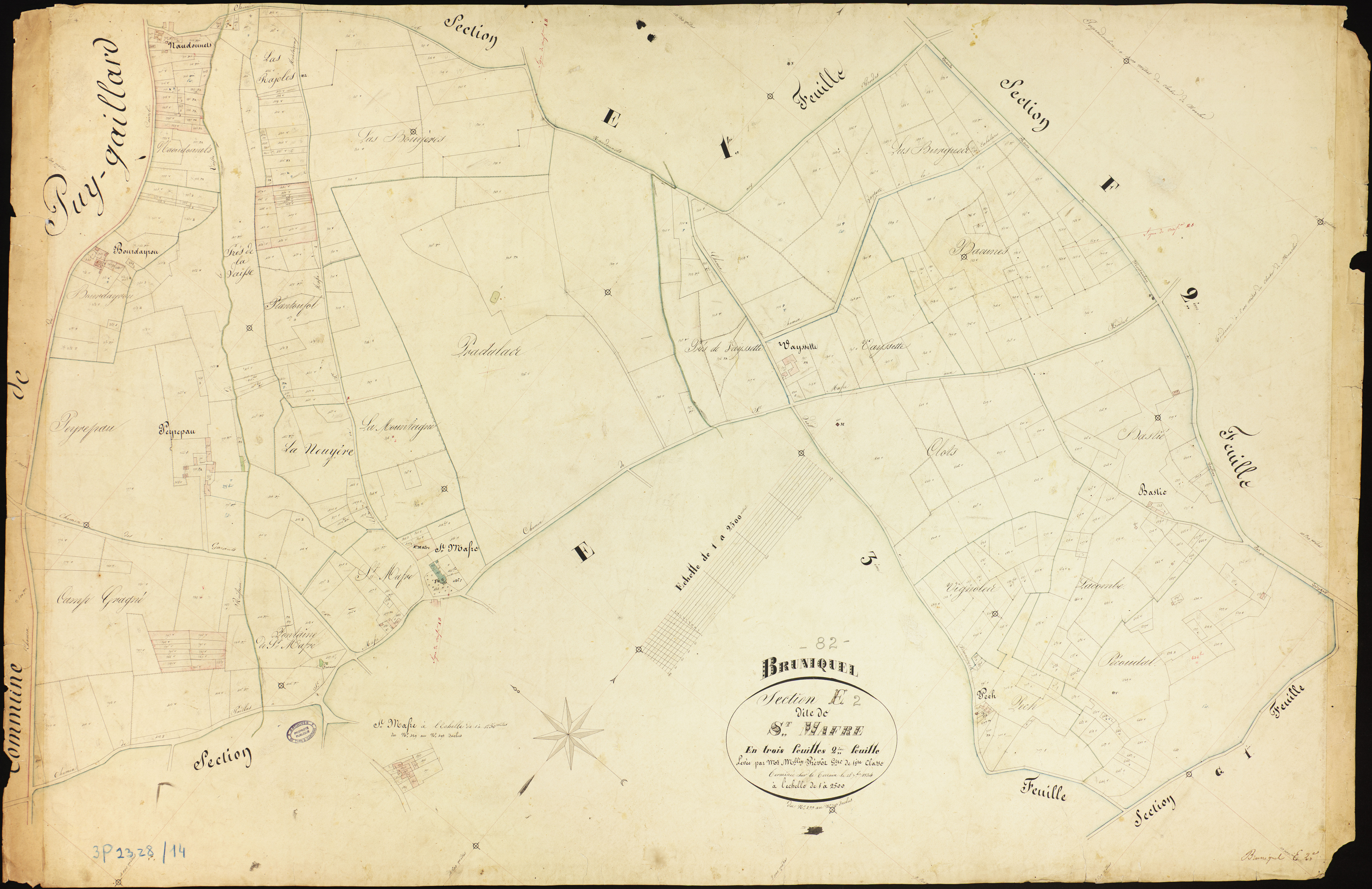 Bruniquel - Section E - Saint-Maffre, 2e feuille