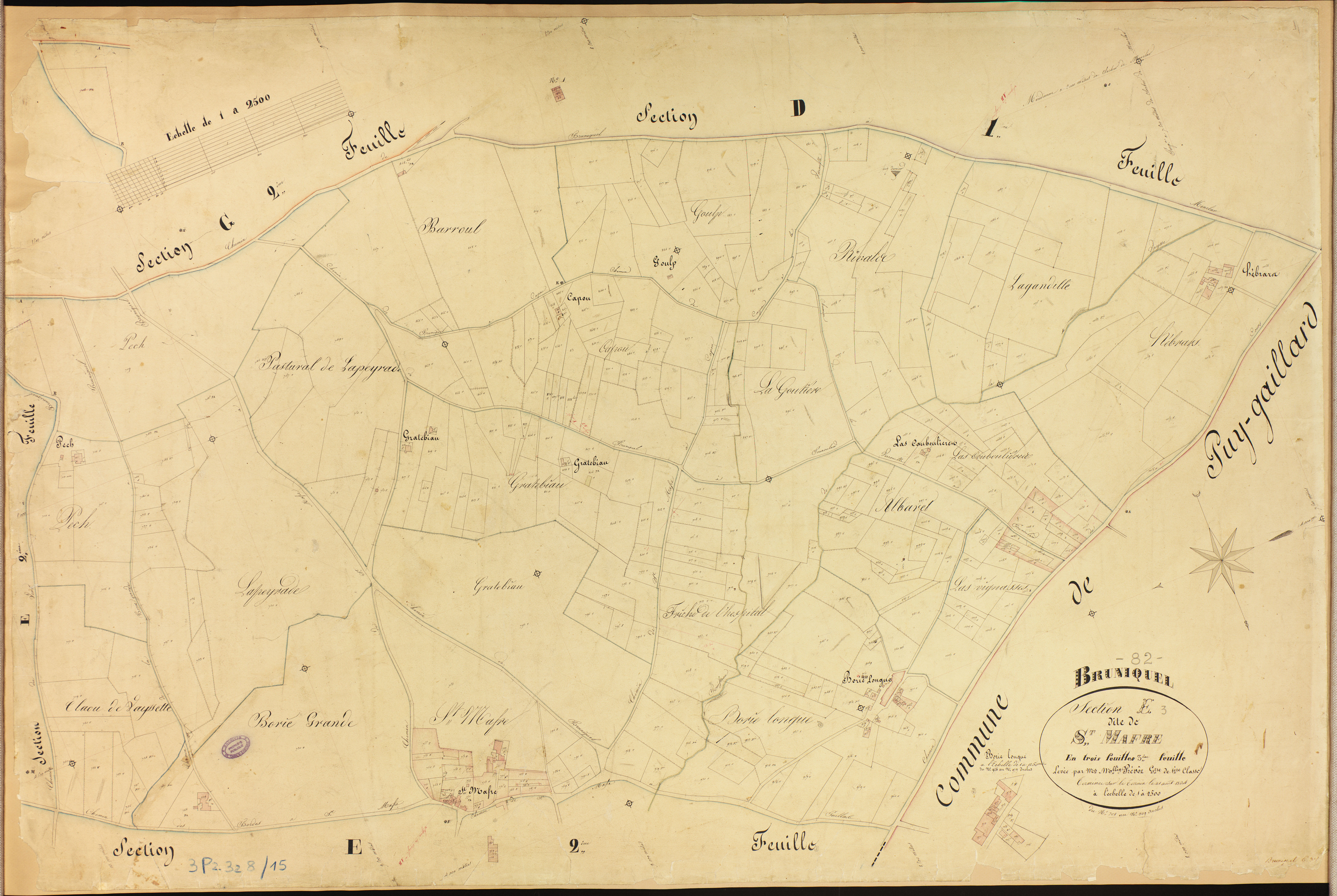 Bruniquel - Section E - Saint-Maffre, 3e feuille