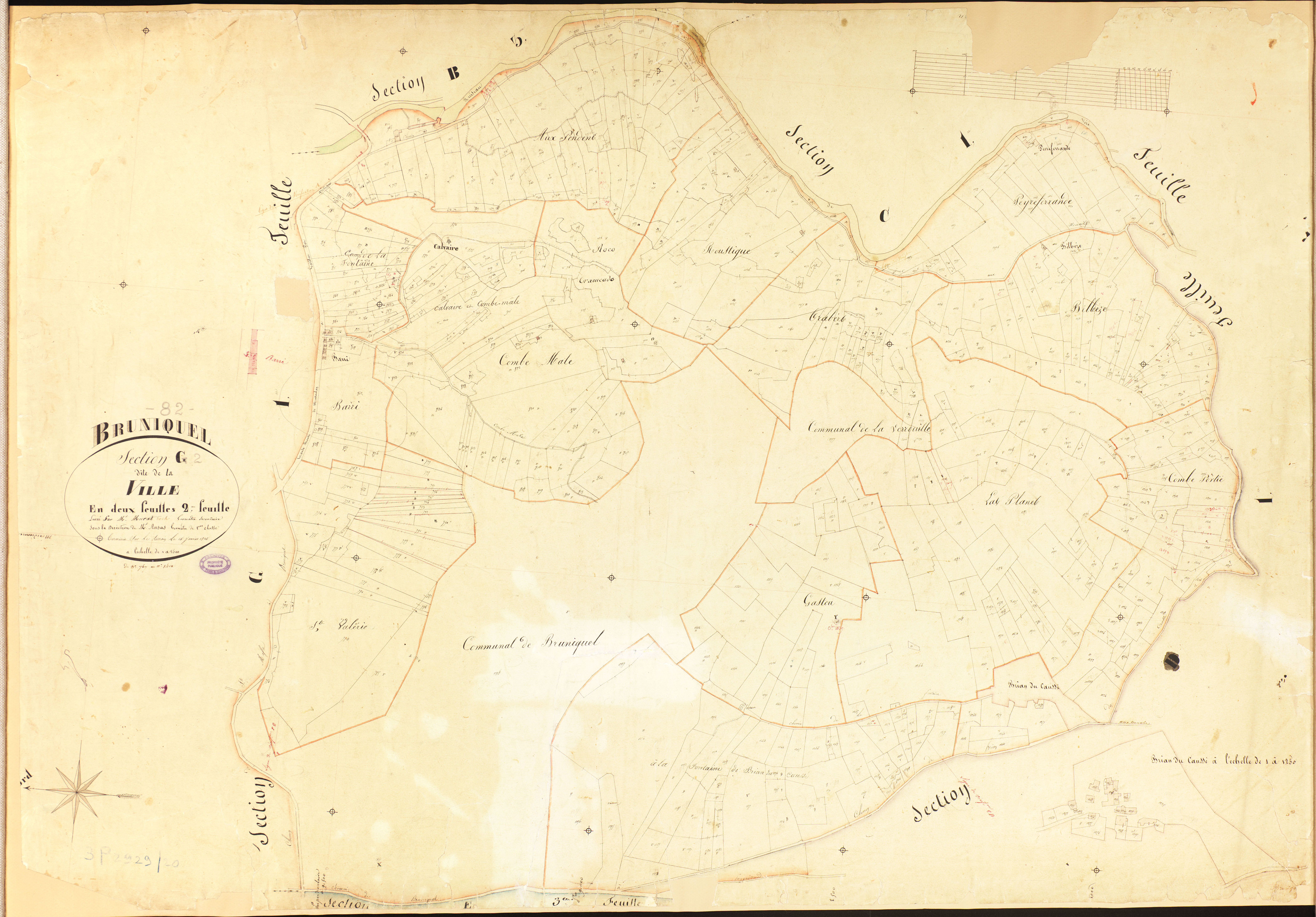 Bruniquel - Section G - La Ville, 2e feuille