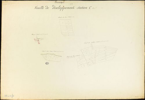 Bruniquel - Section C - Brian de Vère, 1ère feuille : développement
