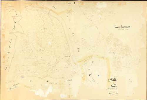 Bruniquel - Section G - La Ville, 1ère feuille