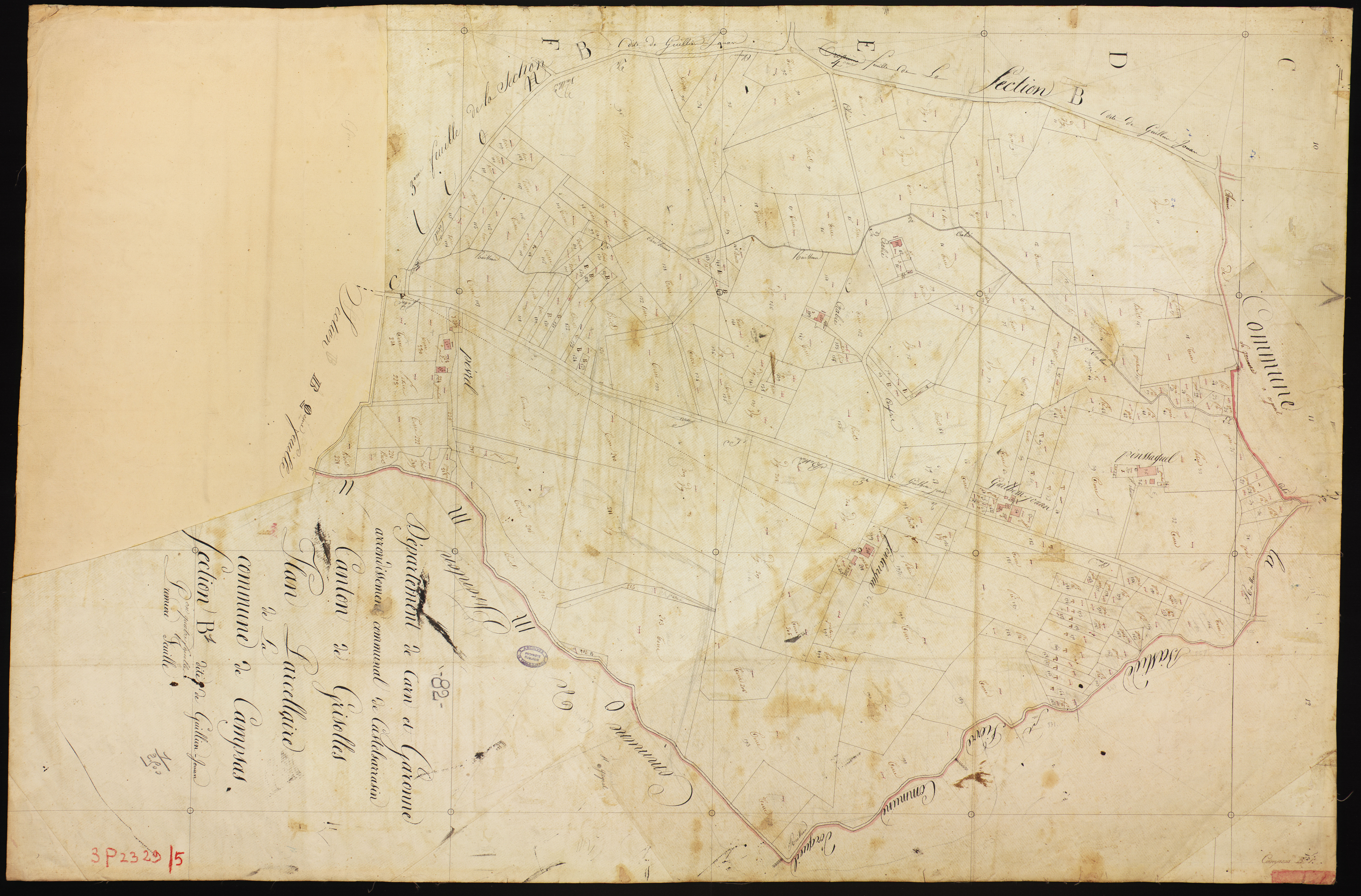 Campsas - Section B - Guilhem-Jouan, 1ère feuille