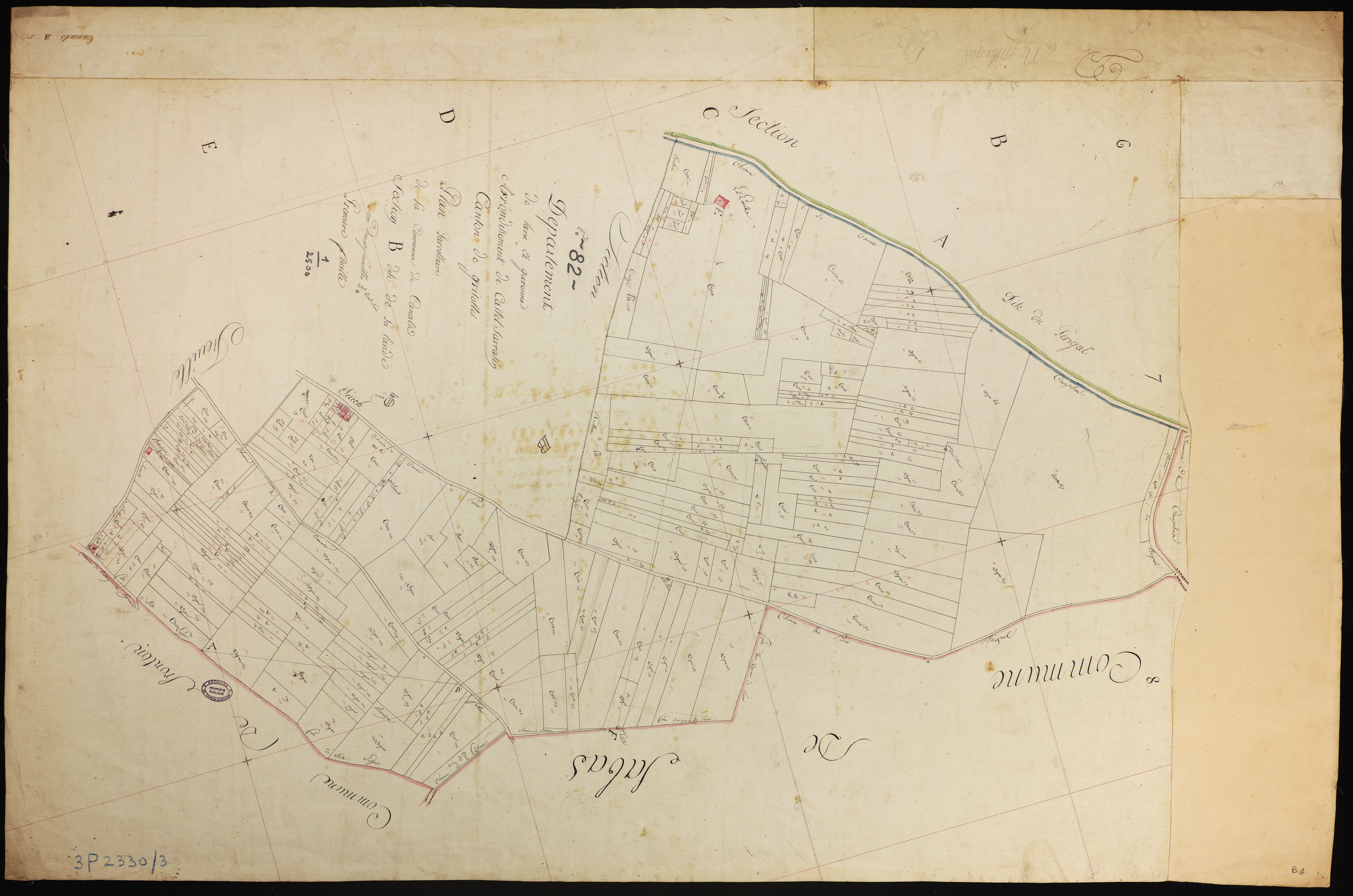 Canals - Section B - Lalande, 1ère feuille