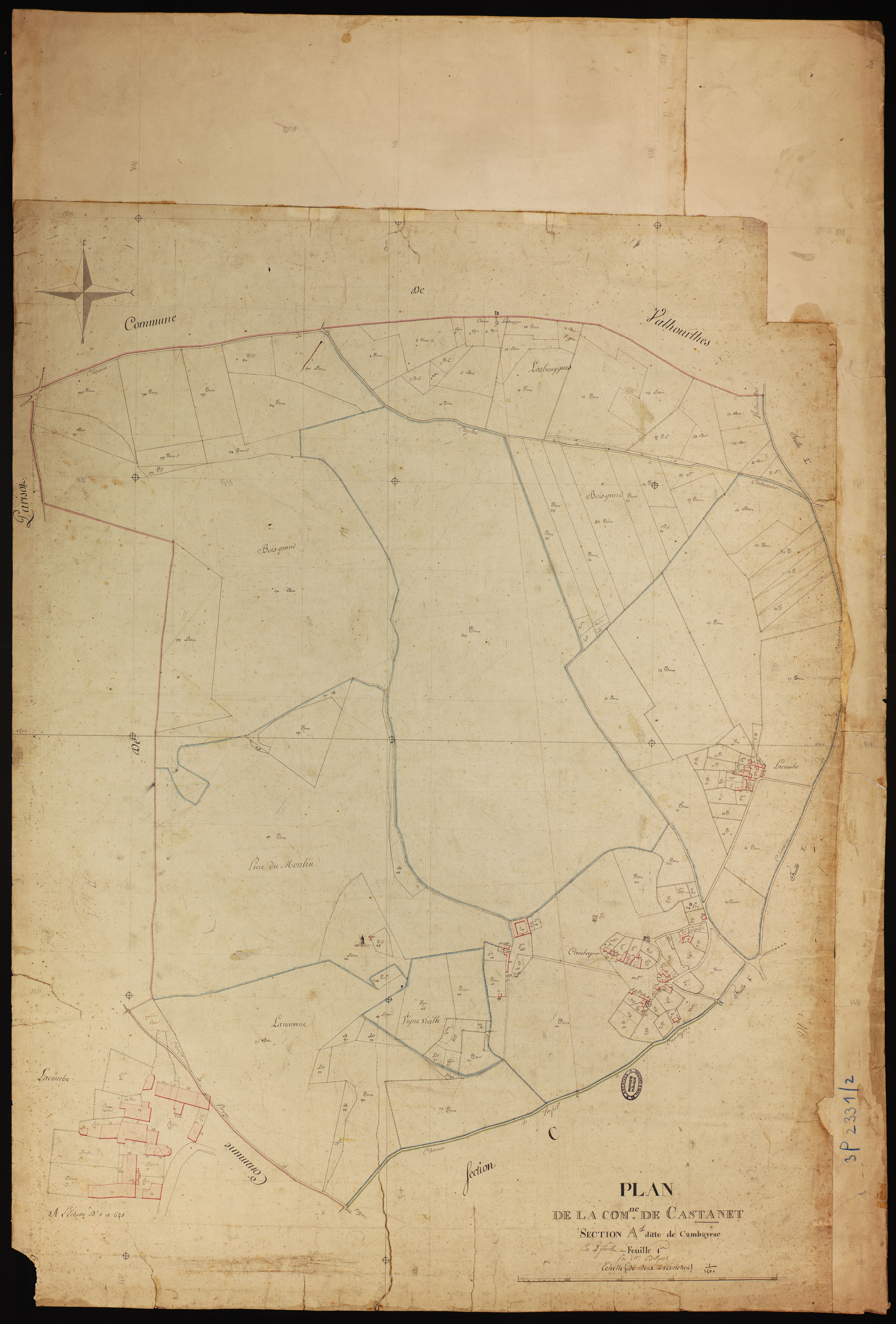 Castanet - Section A - Cambayrac, 1ère feuille