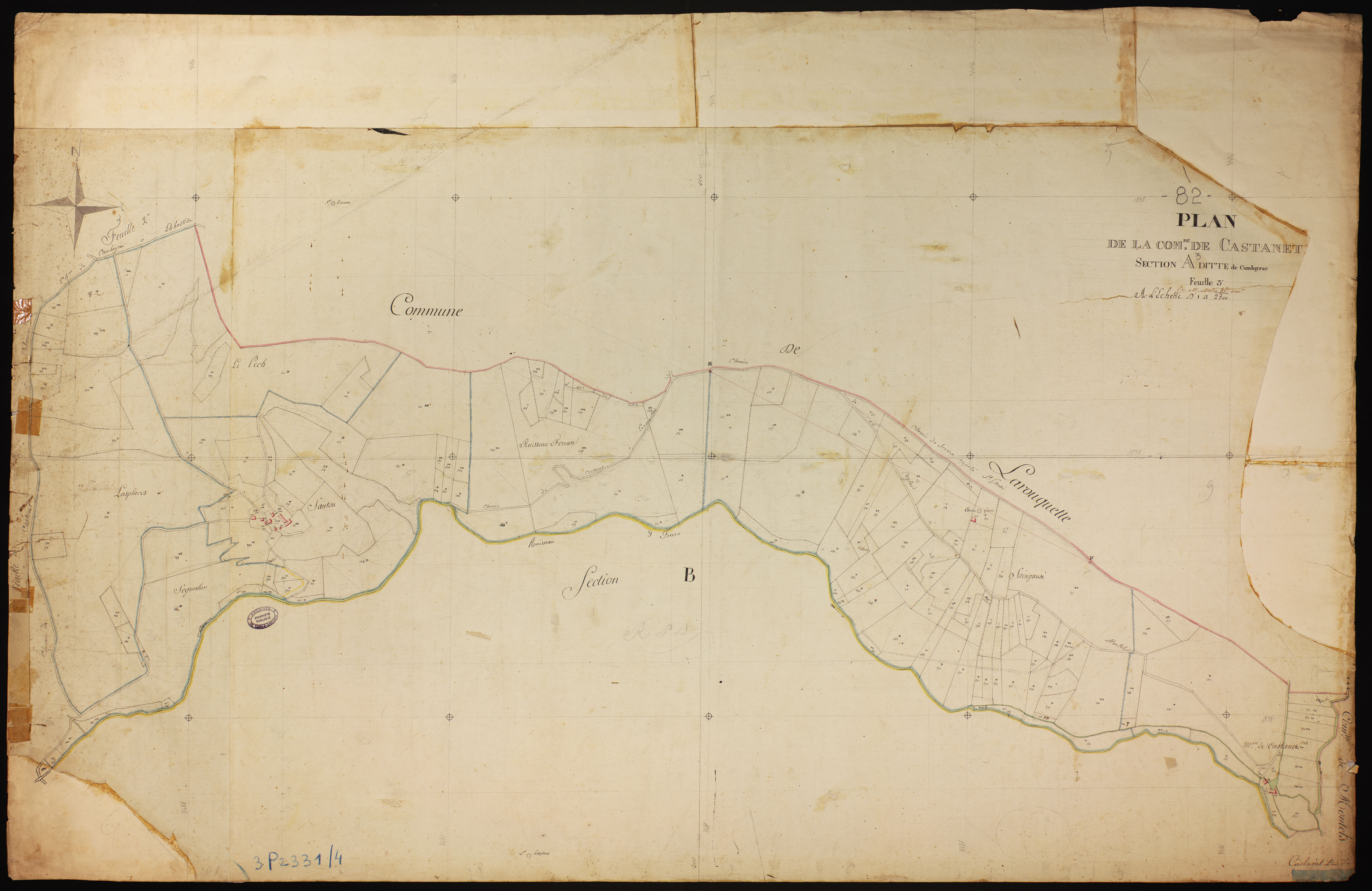 Castanet - Section A - Cambayrac, 3e feuille