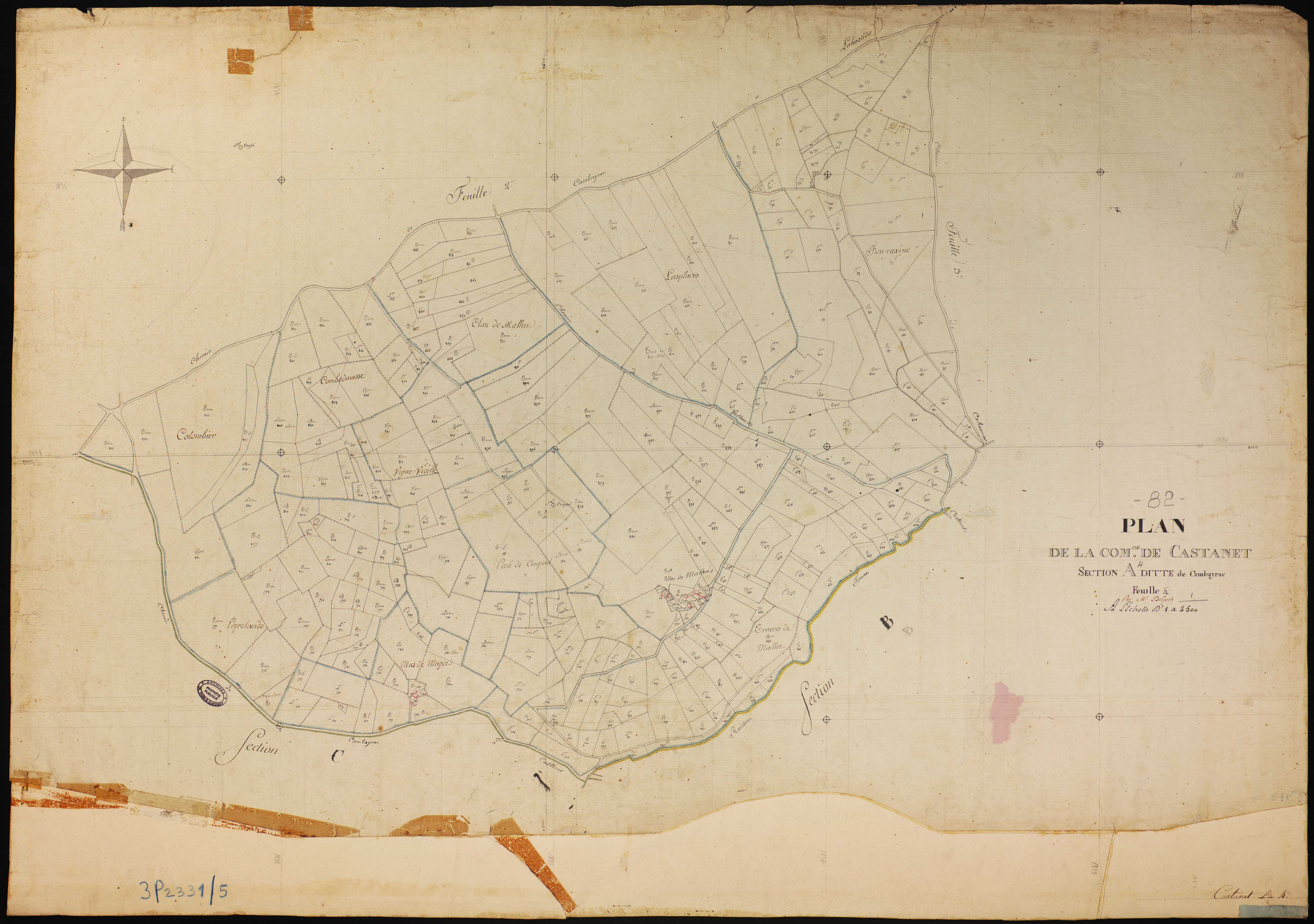 Castanet - Section A - Cambayrac, 4e feuille