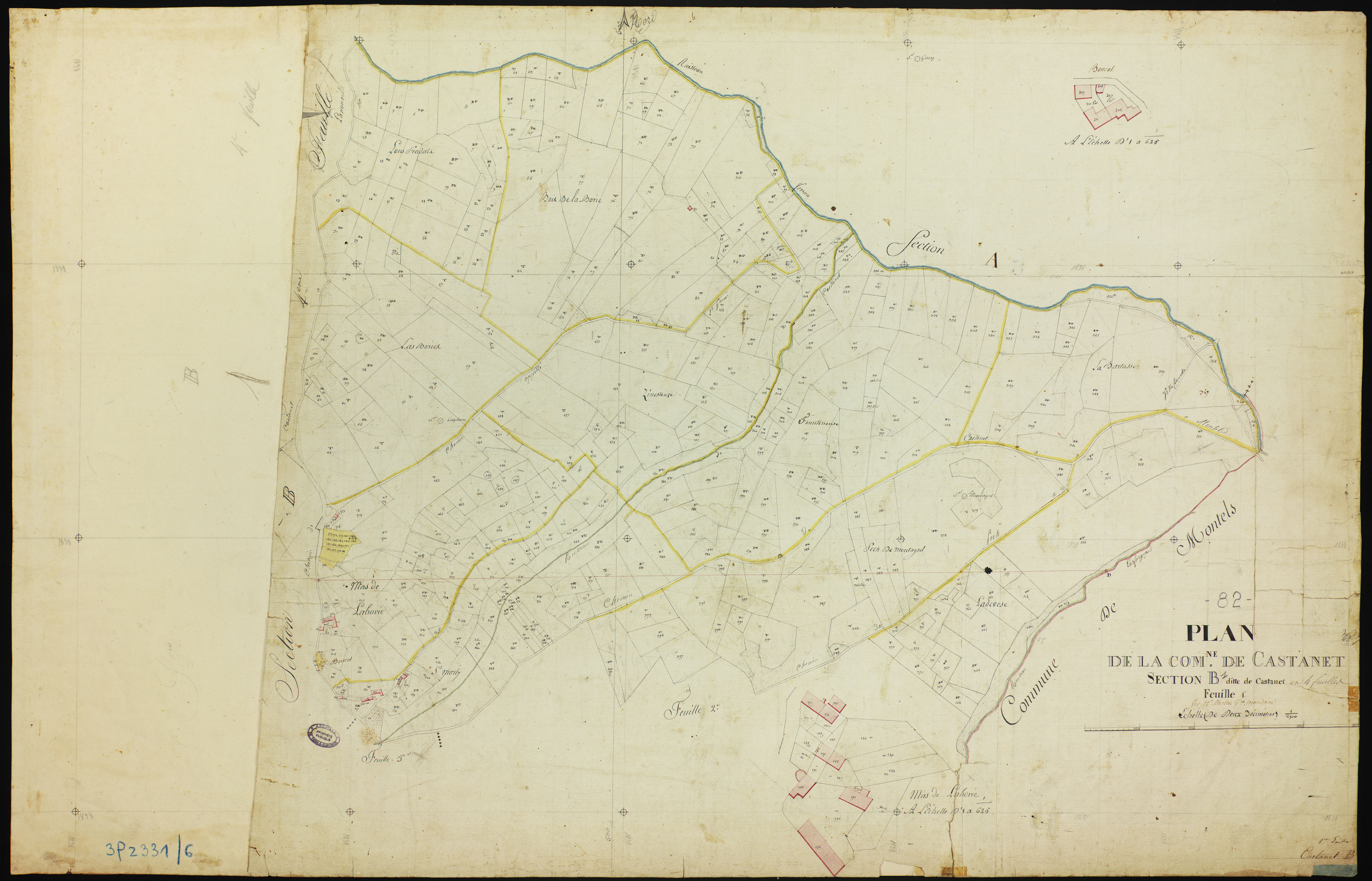 Castanet - Section B - Castanet, 1ère feuille