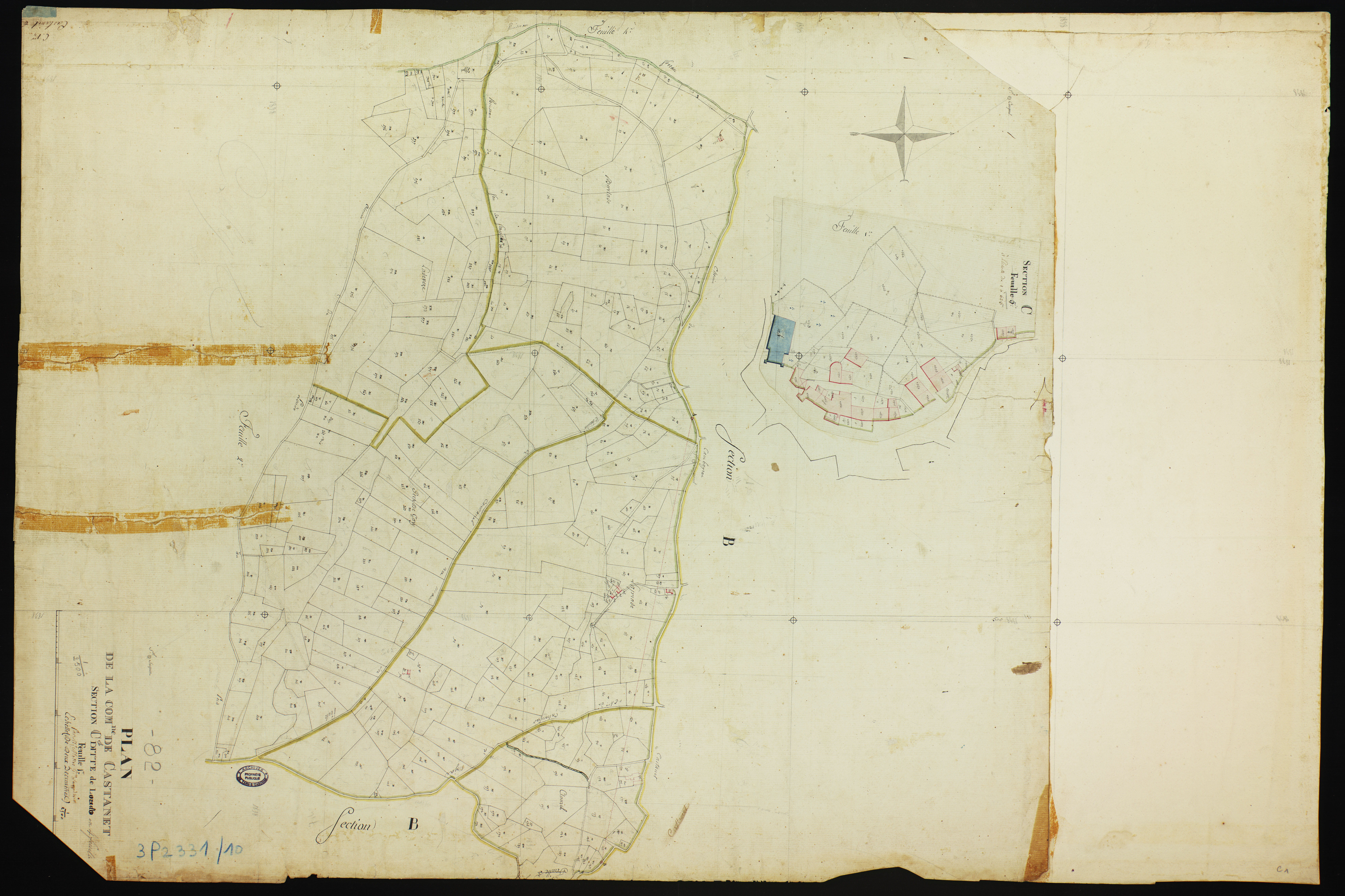 Castanet - Section C - Loudo, 1ère feuille