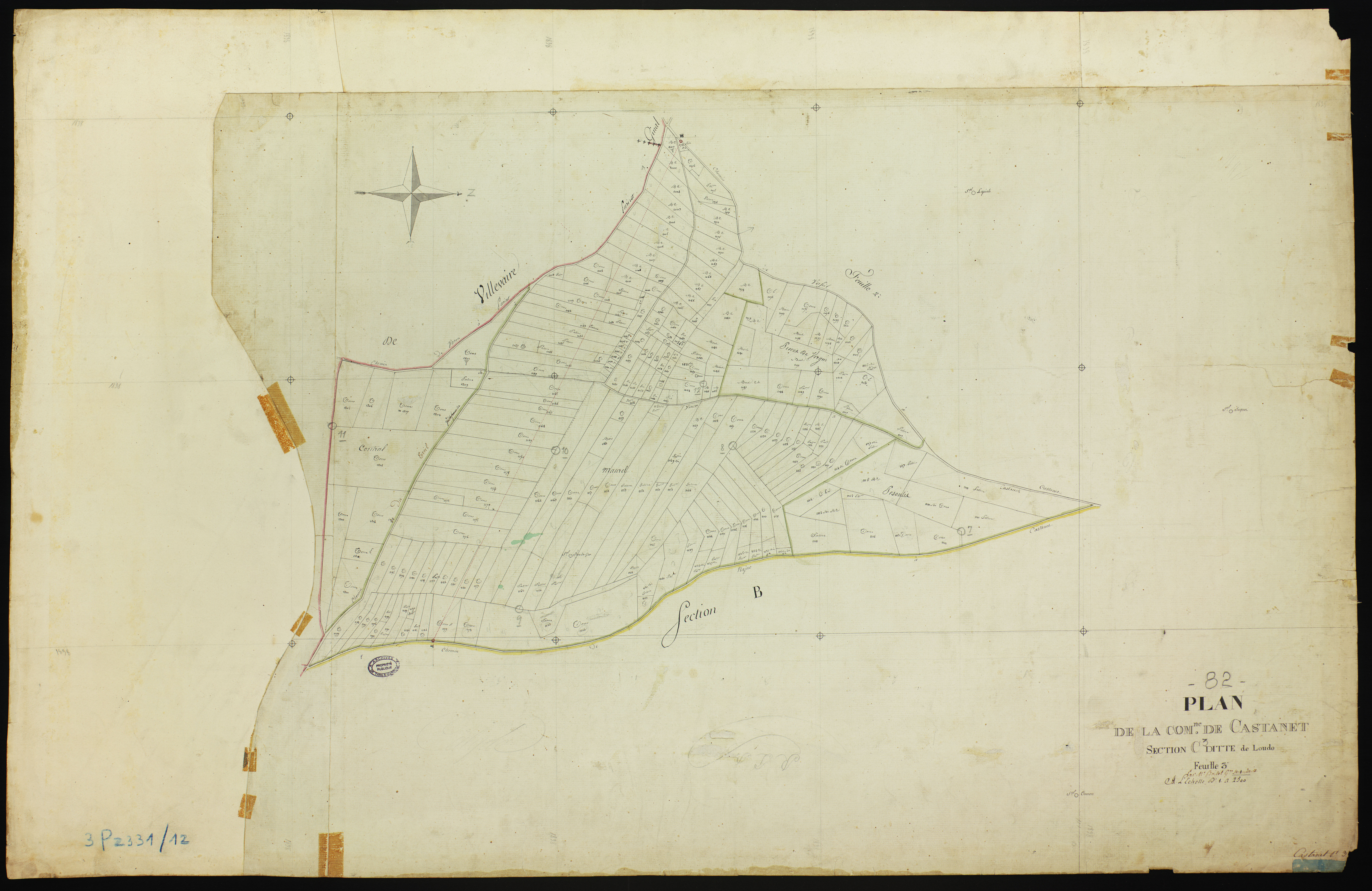 Castanet - Section C - Loudo, 3e feuille