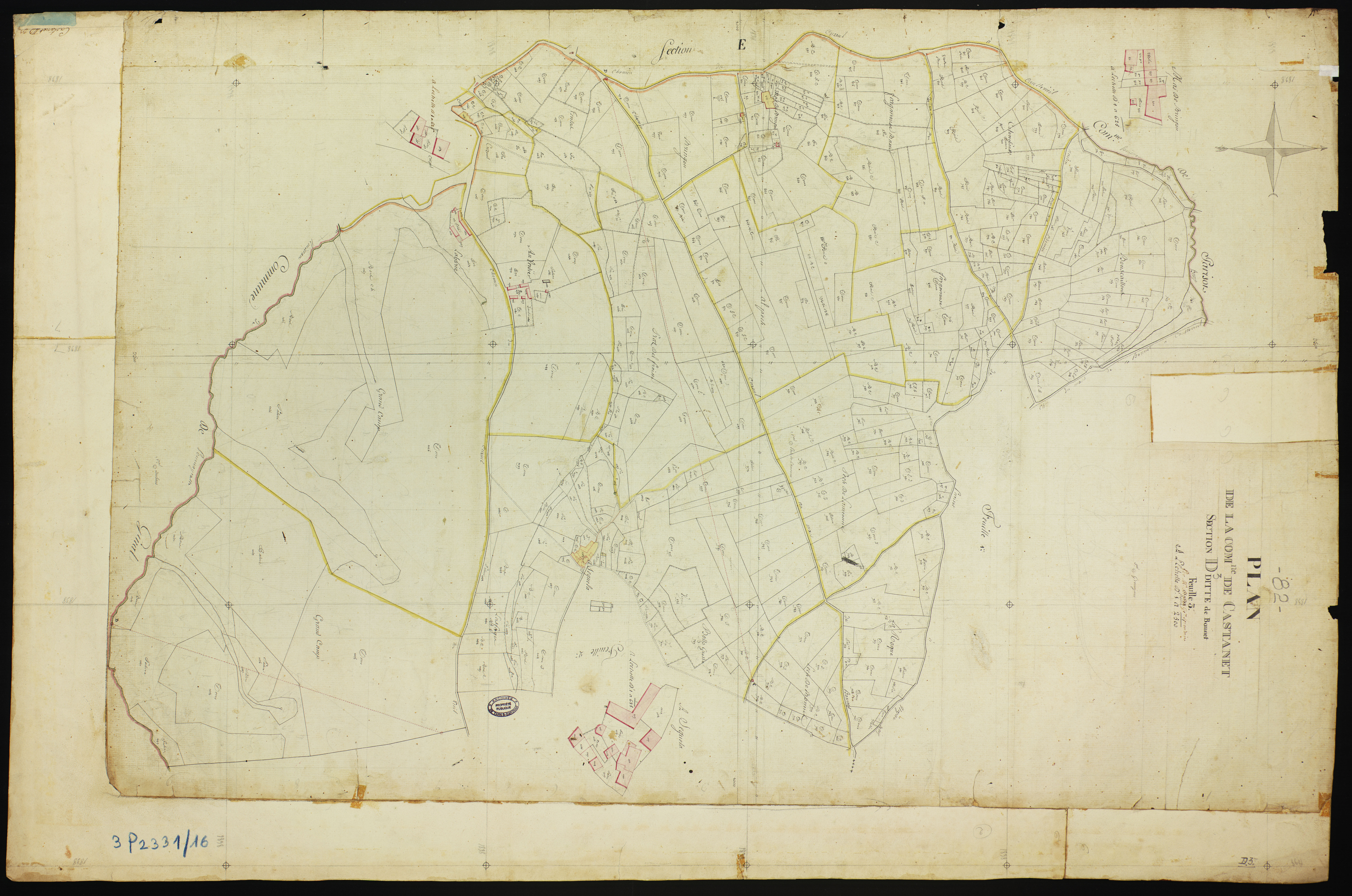 Castanet - Section D - Bonnet, 3e feuille