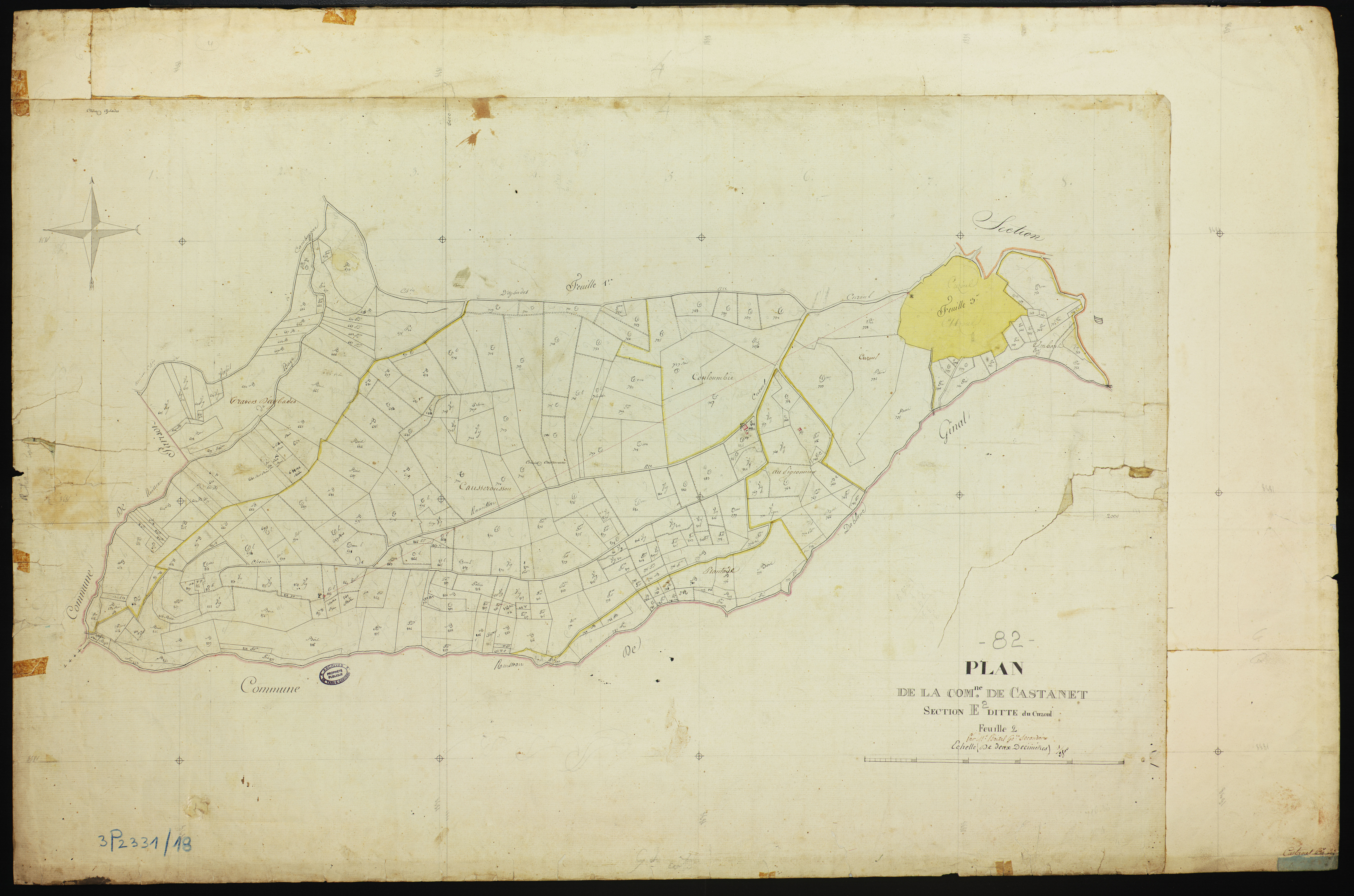 Castanet - Section E - Le Cuzoul, 2e feuille