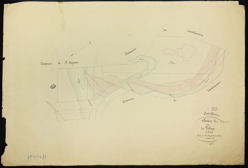 Castelferrus - Section A - Le Village, 1ère feuille : alluvions et corrosions