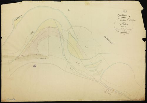 Castelferrus - Section A - Le Village, 2e feuille : alluvions et corrosions
