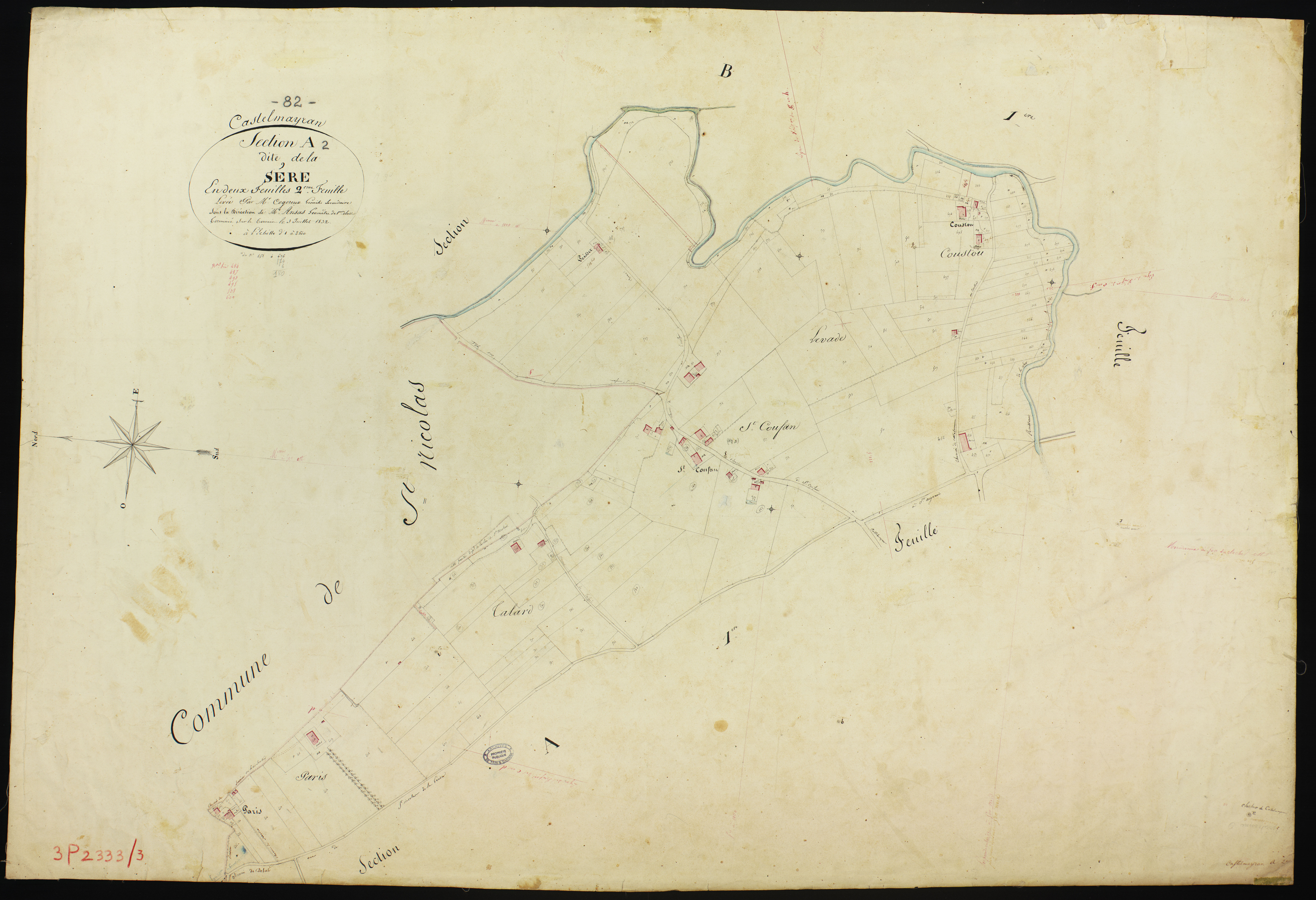 Castelmayran - Section A - La Sère, 2e feuille