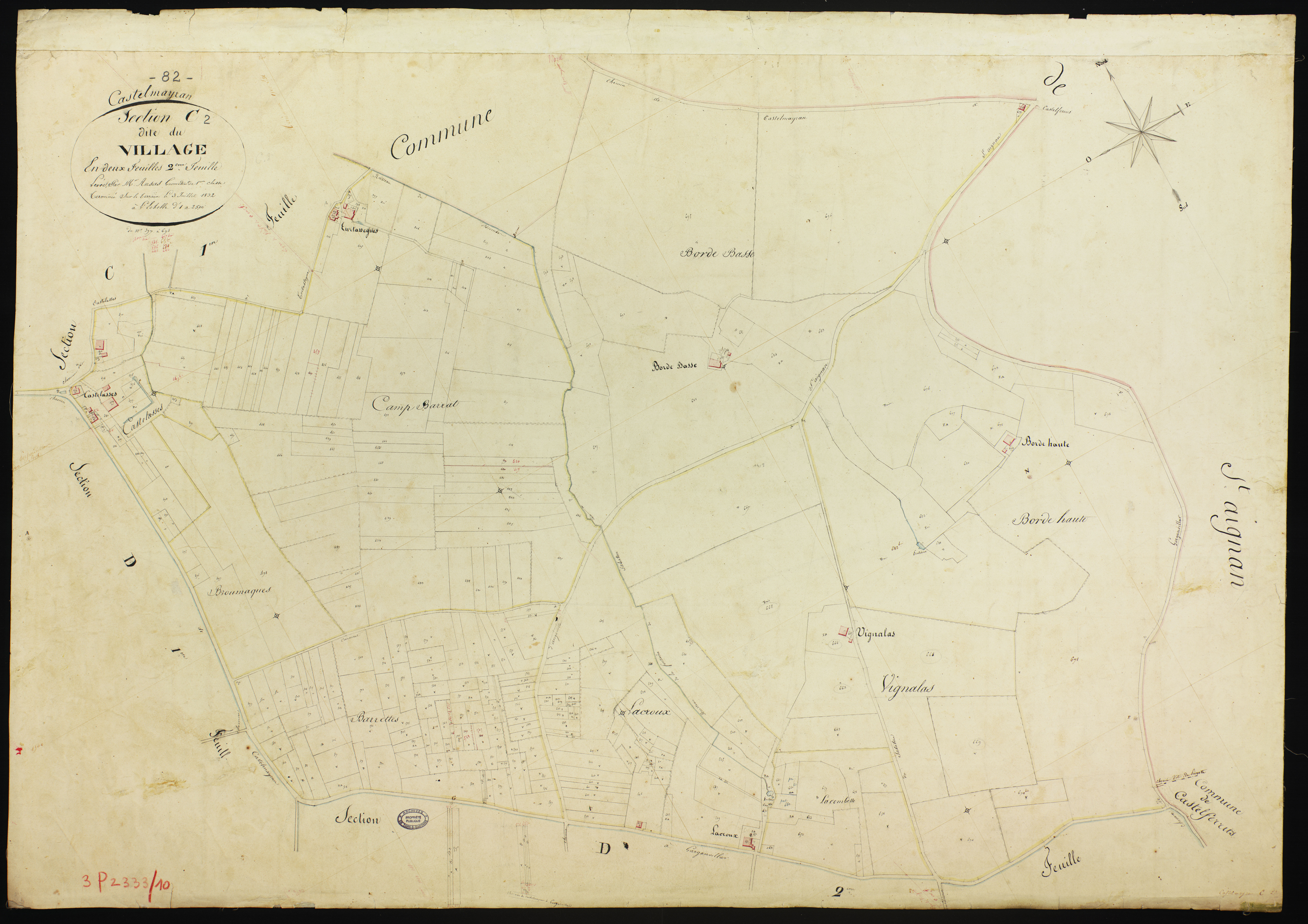 Castelmayran - Section C - Le Village, 2e feuille