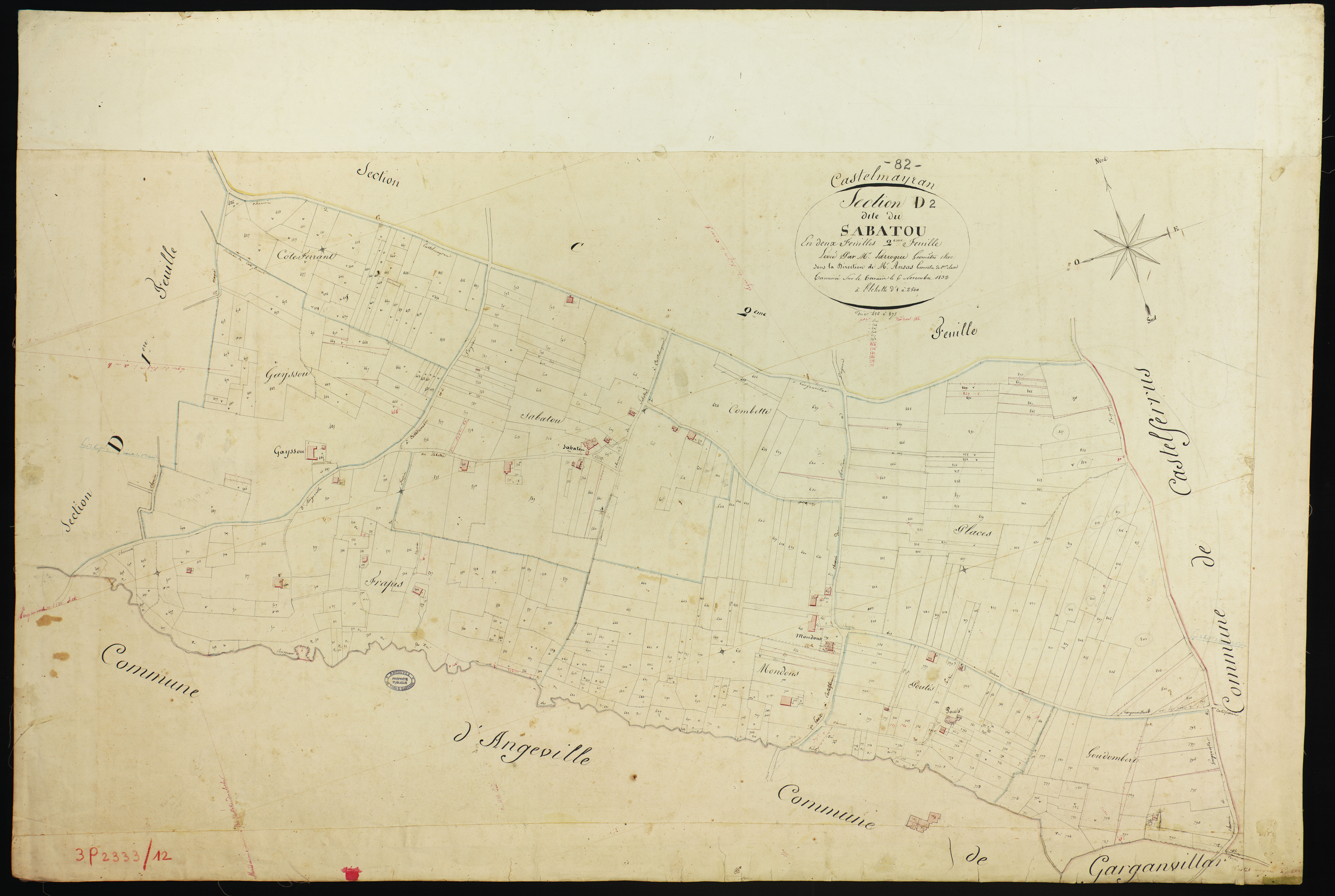 Castelmayran - Section D - Le Sabatou, 2e feuille