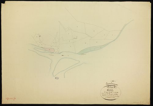 Castelmayran - Section B - La Rivière, 1ère feuille : alluvions et corrosions