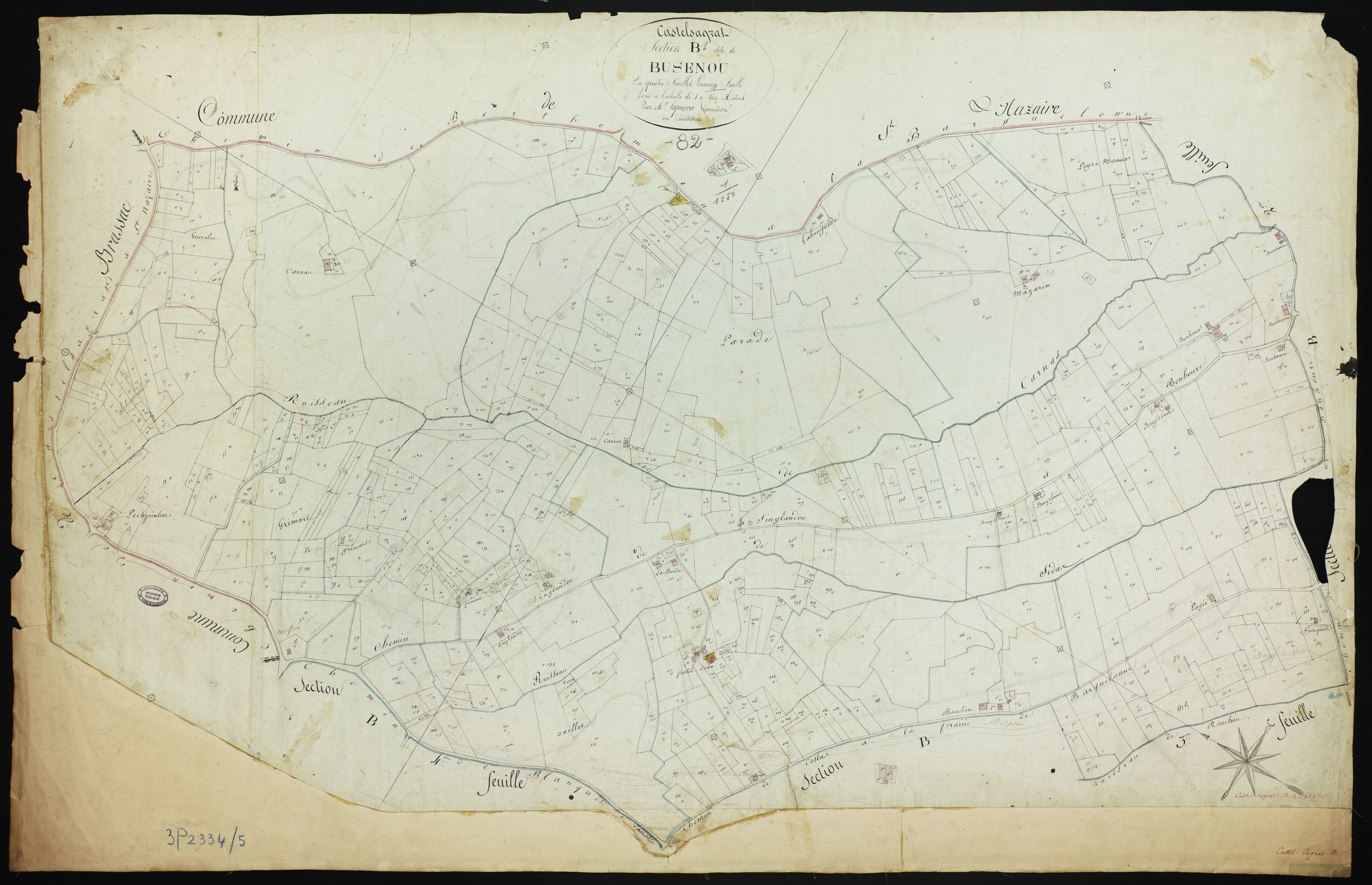 Castelsagrat - Section B - Busenou, 1ère feuille