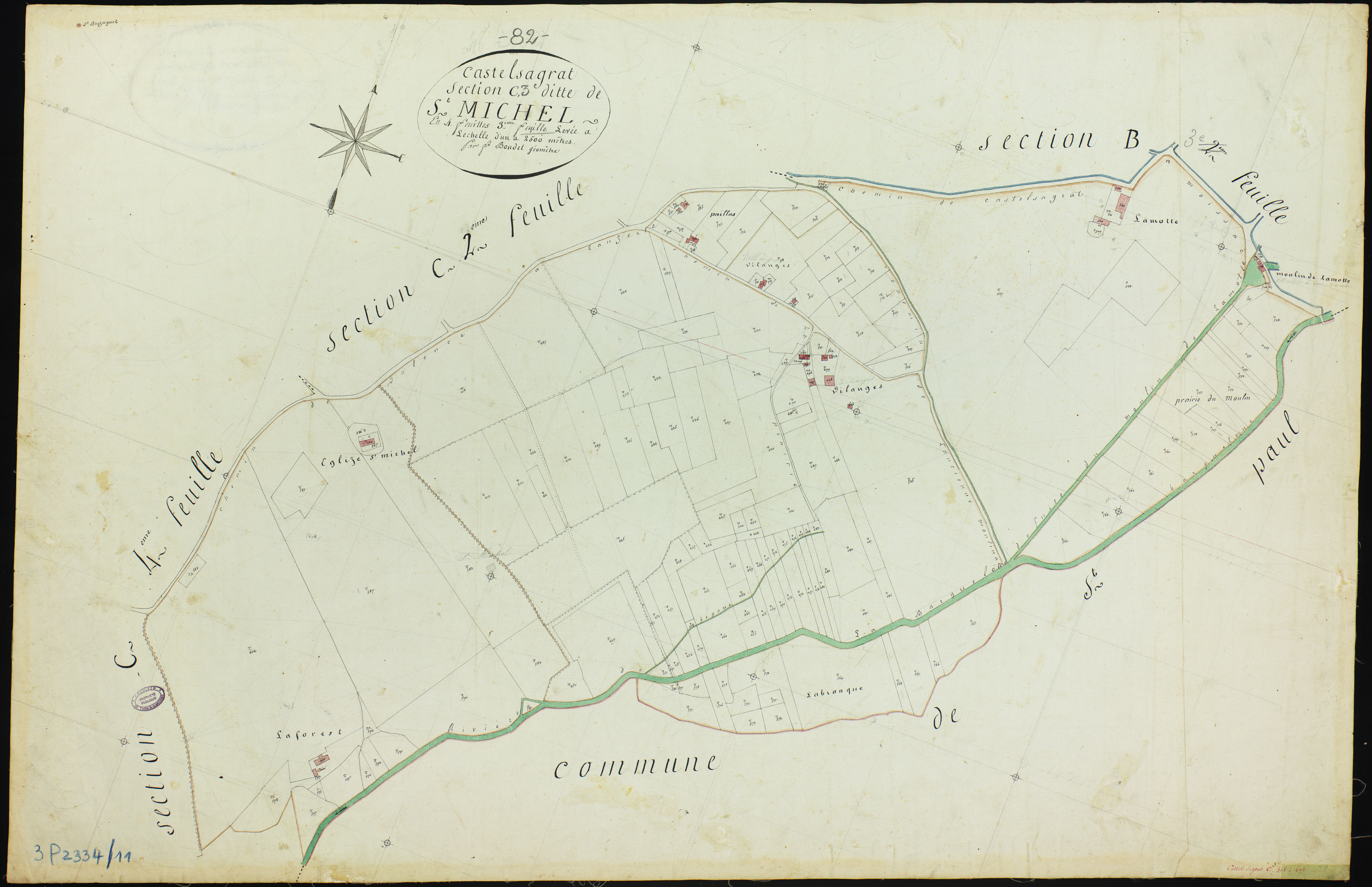 Castelsagrat - Section C - Saint-Michel, 3e feuille