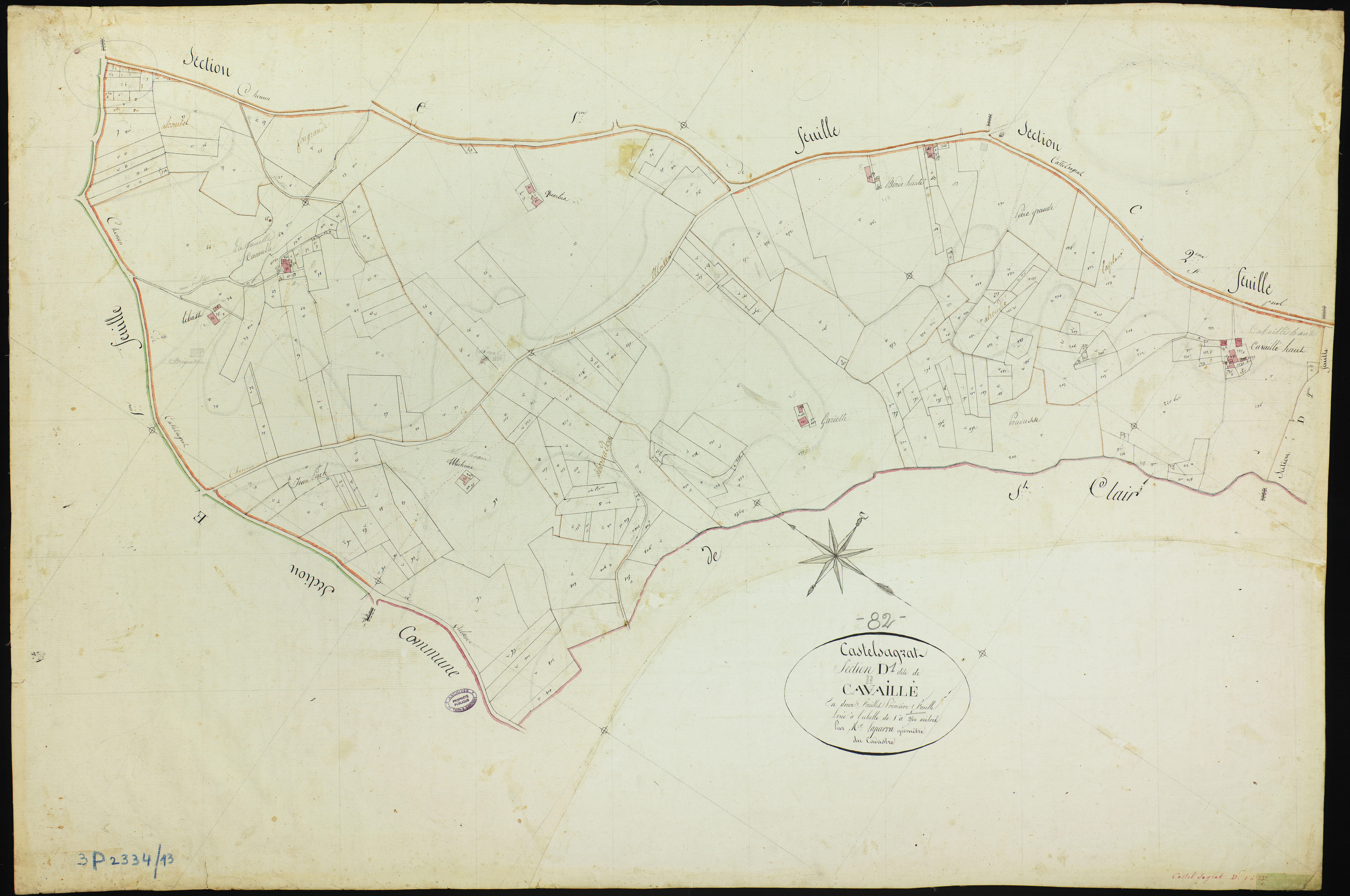 Castelsagrat - Section D - Cavaillé, 1ère feuille