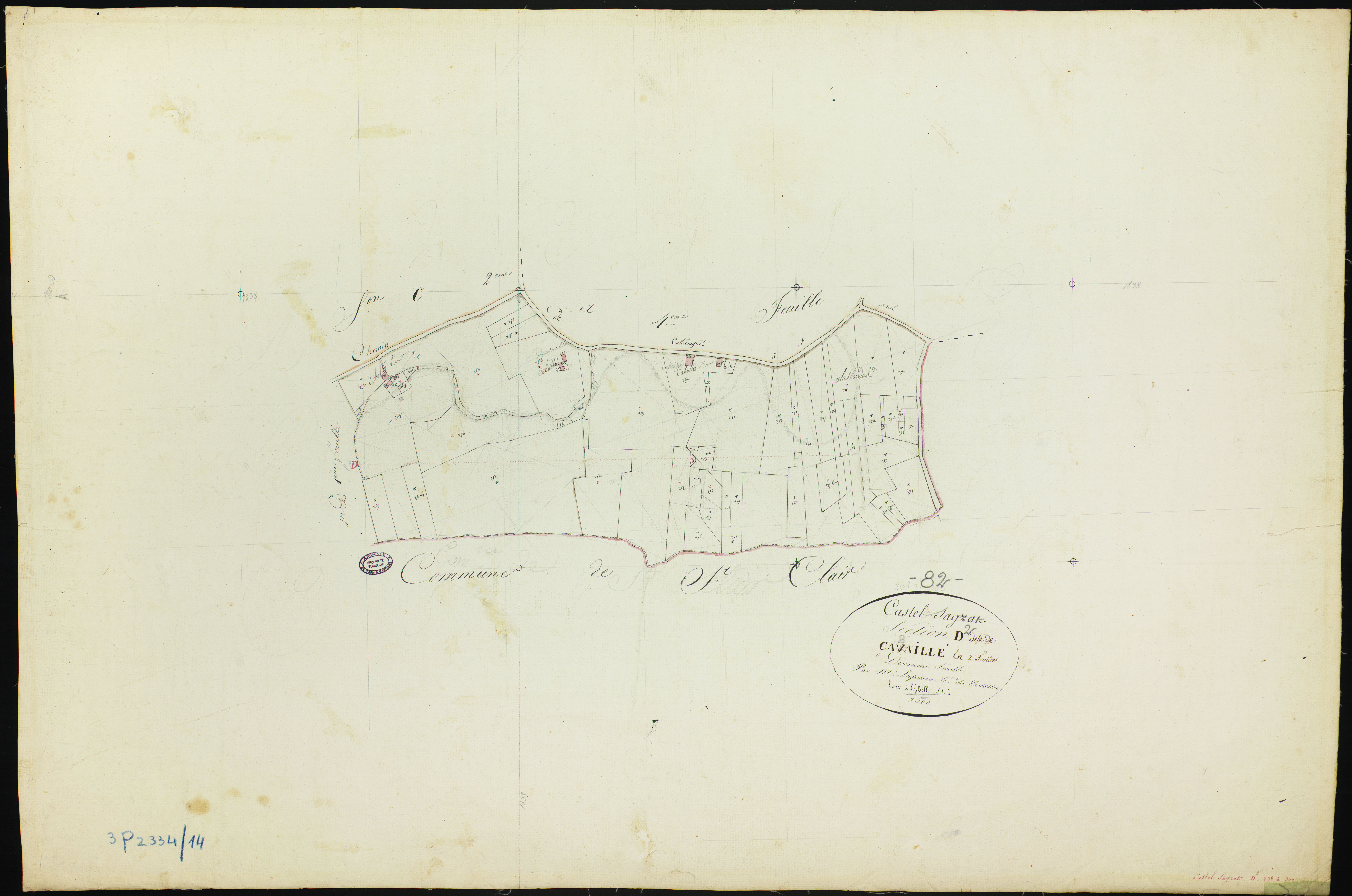 Castelsagrat - Section D - Cavaillé, 2e feuille