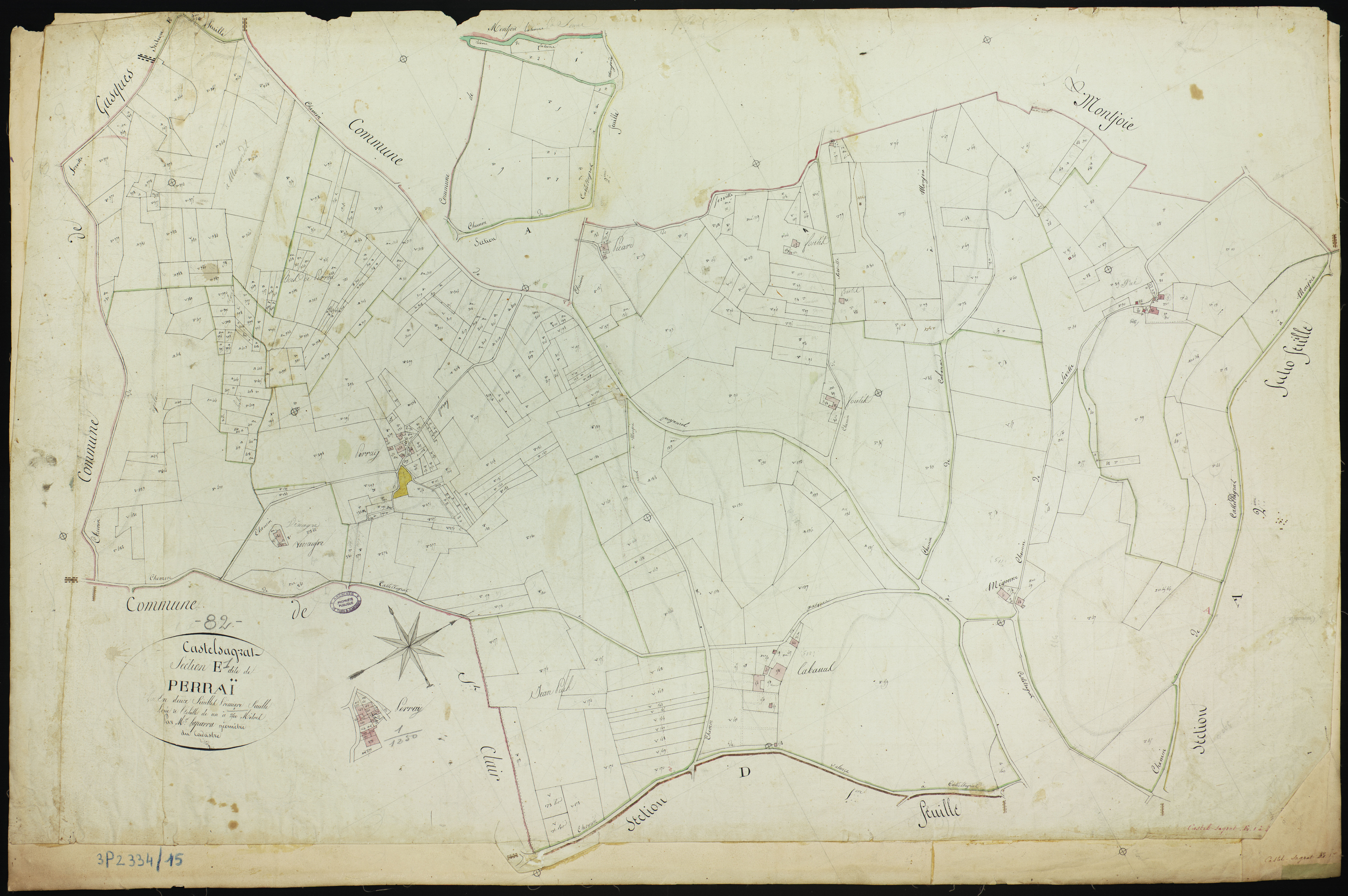 Castelsagrat - Section E - Perraï, 1ère feuille