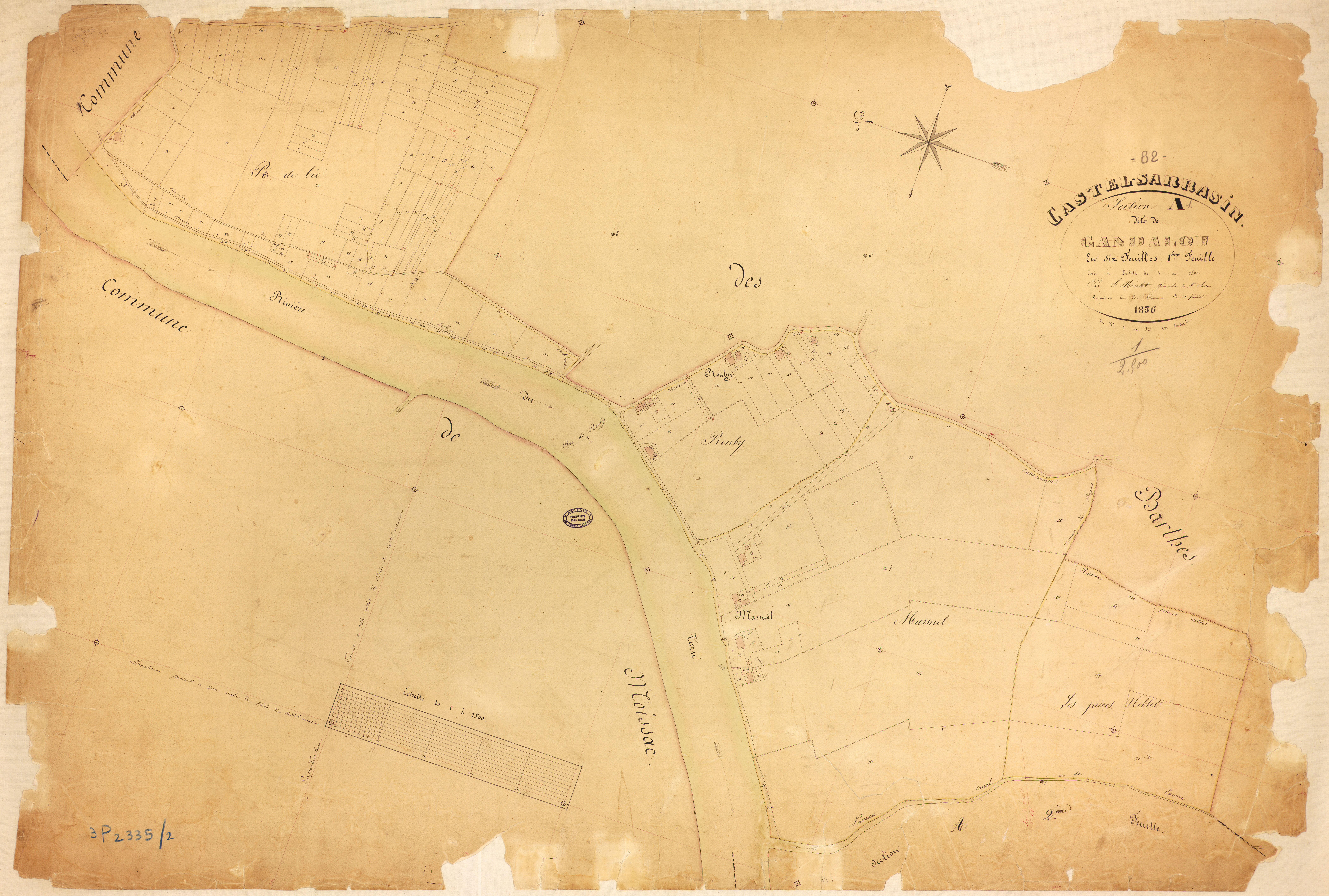 Castelsarrasin - Section A - Gandalou, 1ère feuille