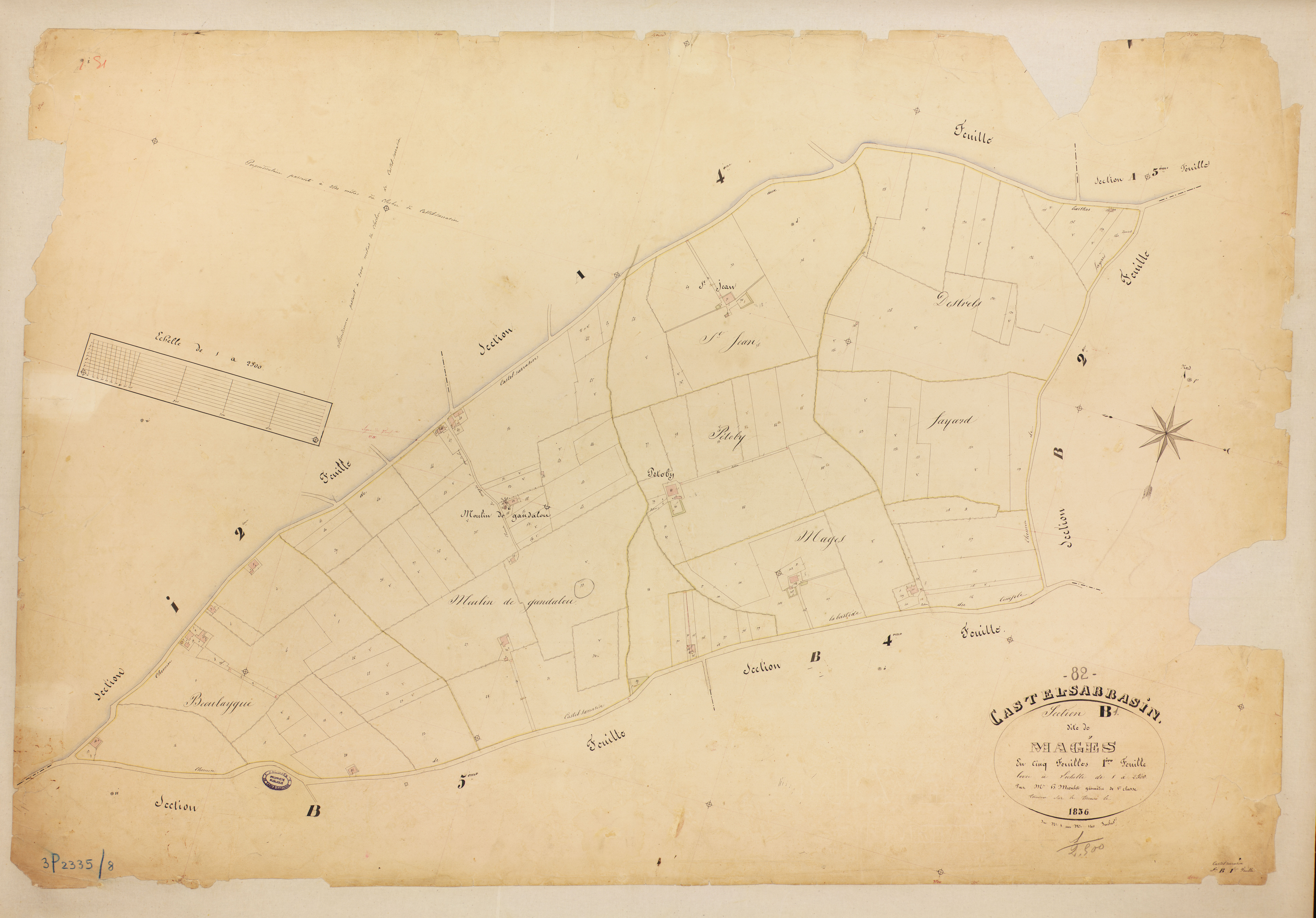 Castelsarrasin - Section B - Magès, 1ère feuille