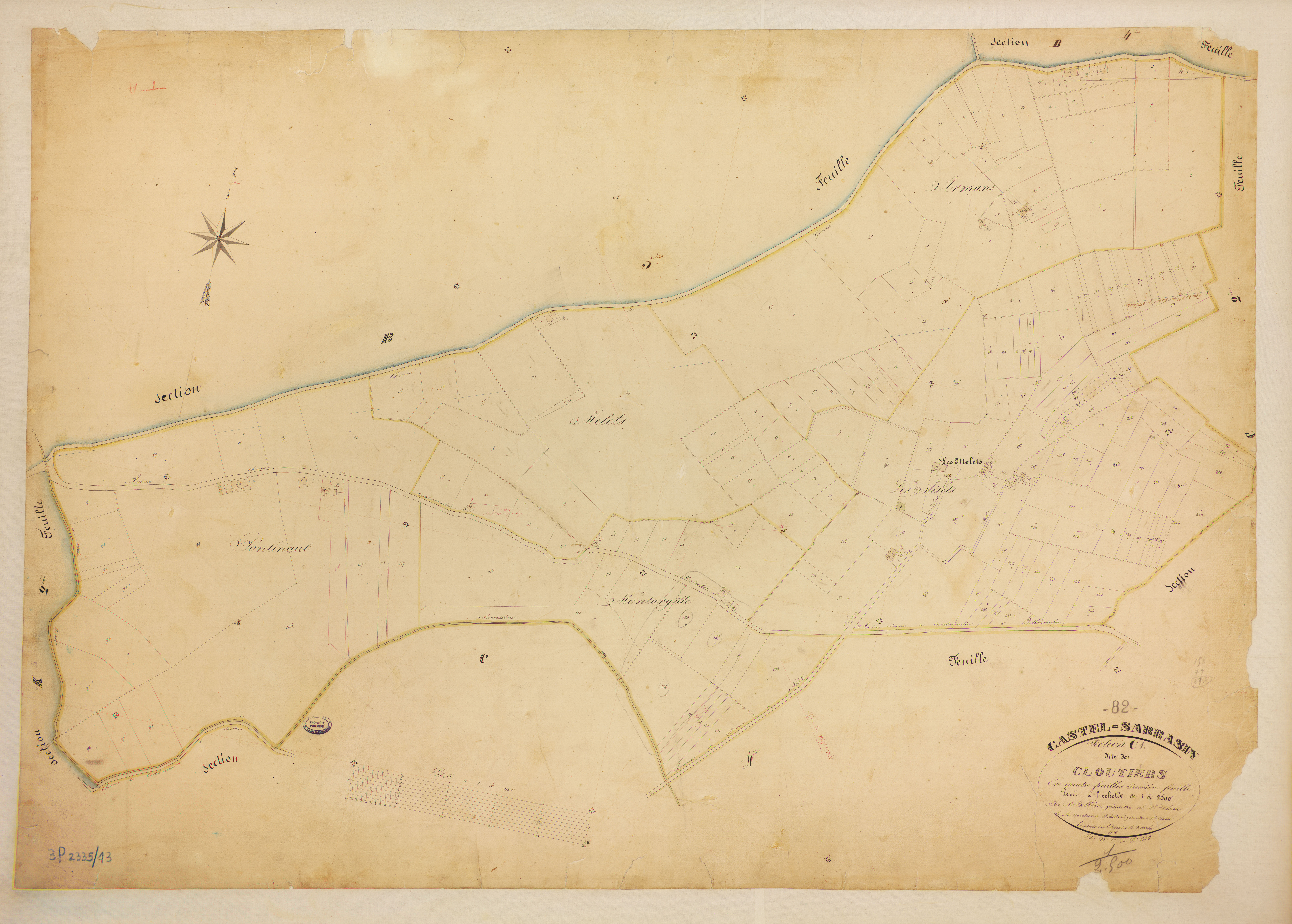 Castelsarrasin - Section C - Les Cloutiers, 1ère feuille