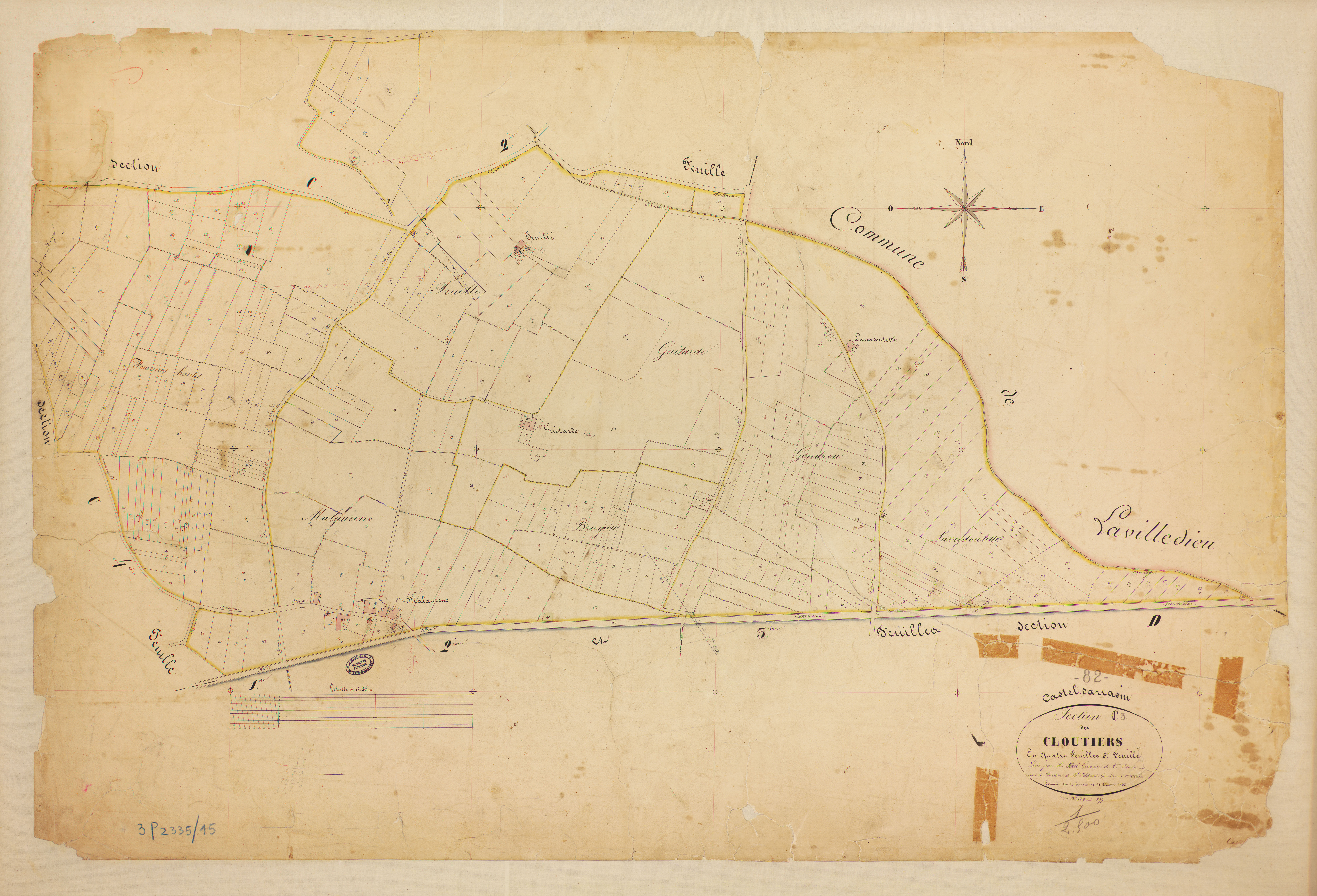 Castelsarrasin - Section C - Les Cloutiers, 3e feuille