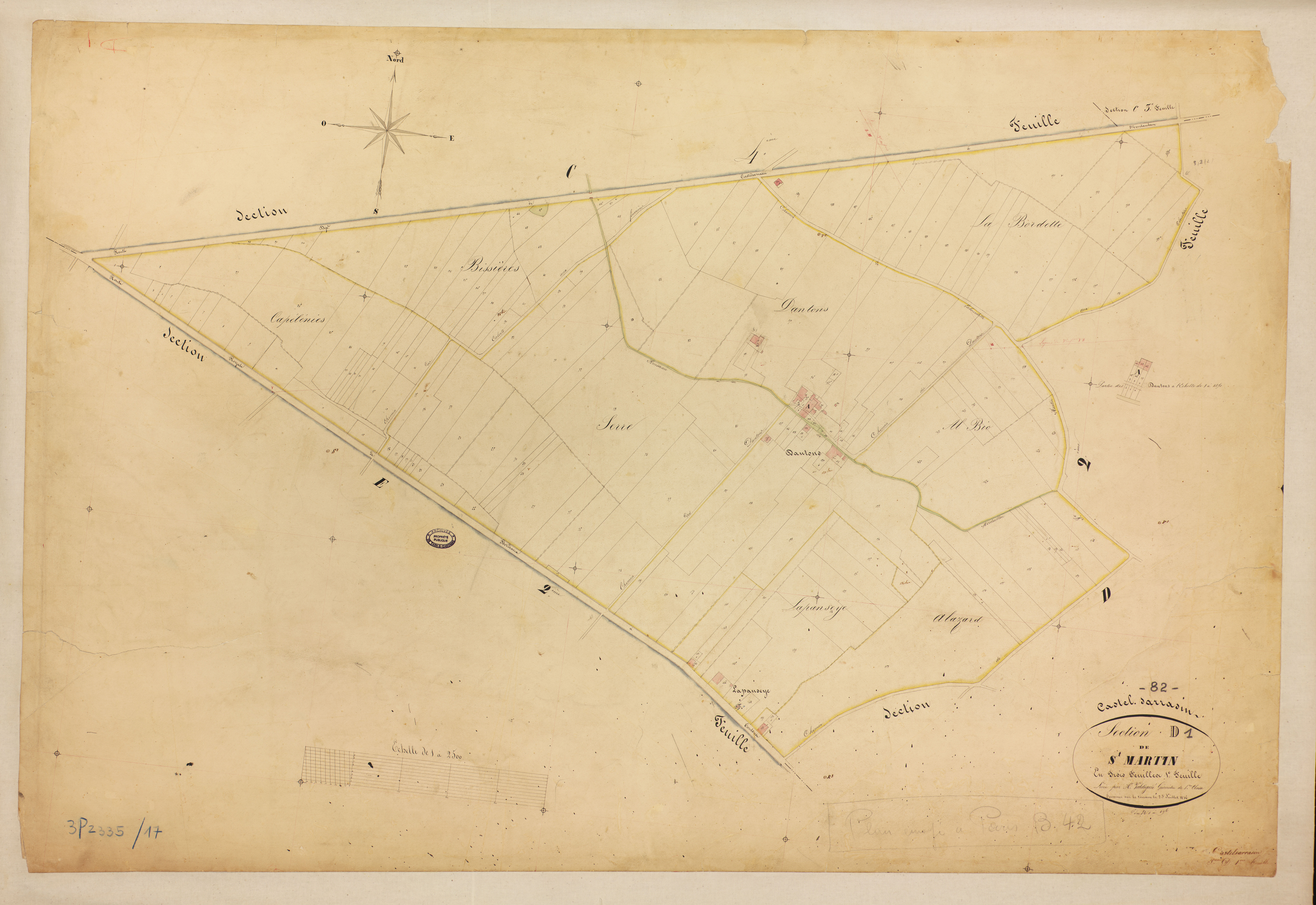 Castelsarrasin - Section D - Saint-Martin, 1ère feuille