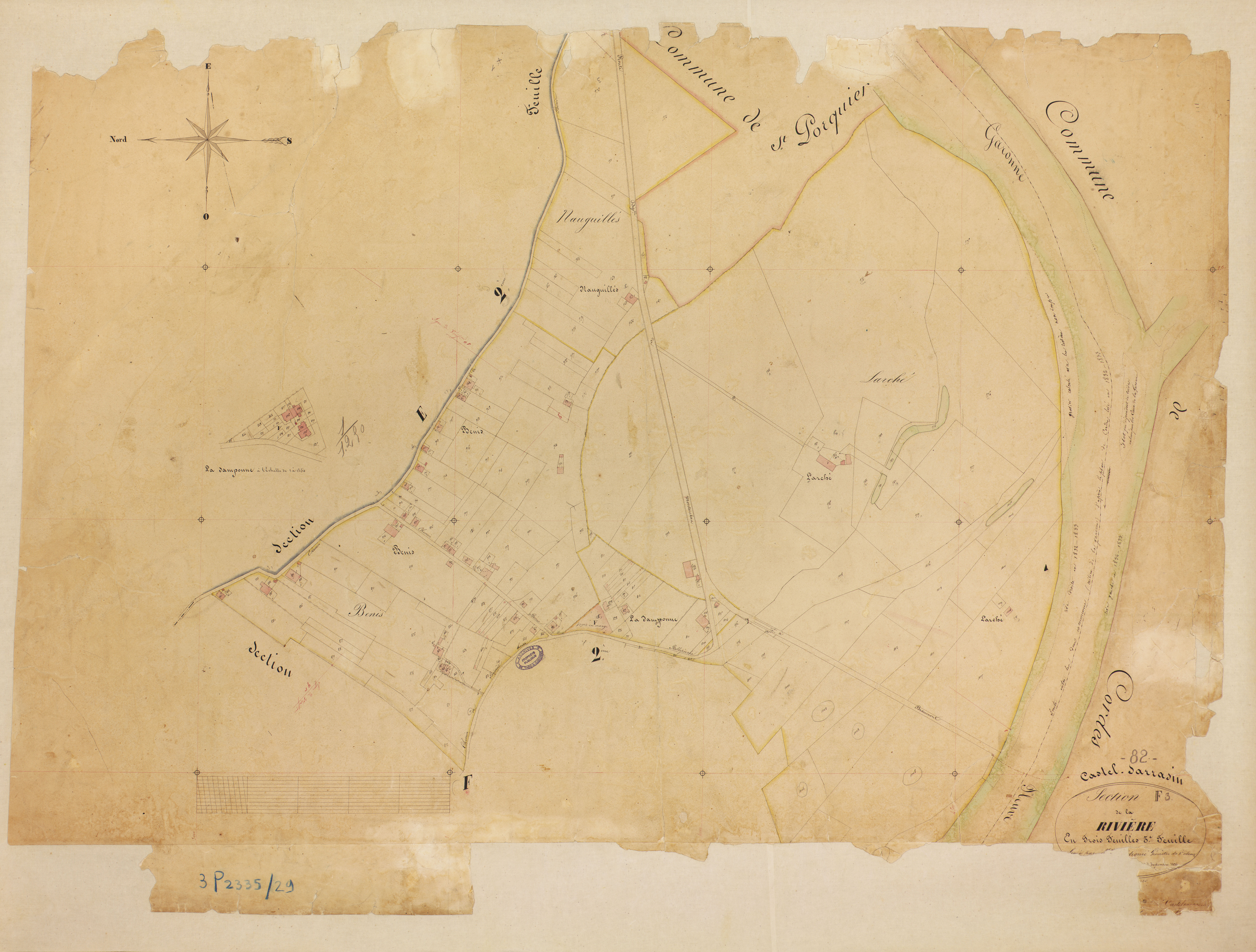 Castelsarrasin - Section F - La Rivière, 3e feuille