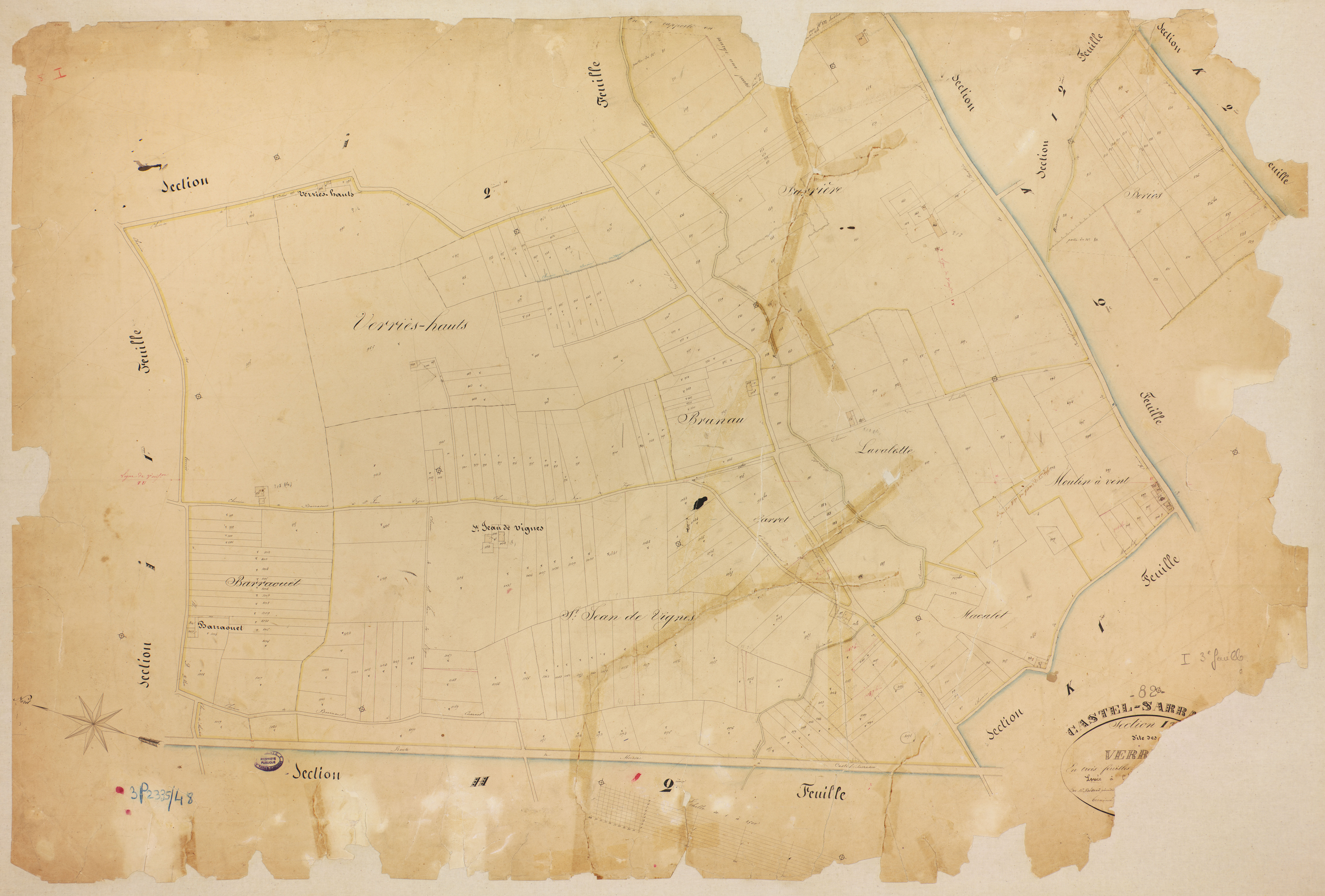 Castelsarrasin - Section I - Les Verries, 3e feuille