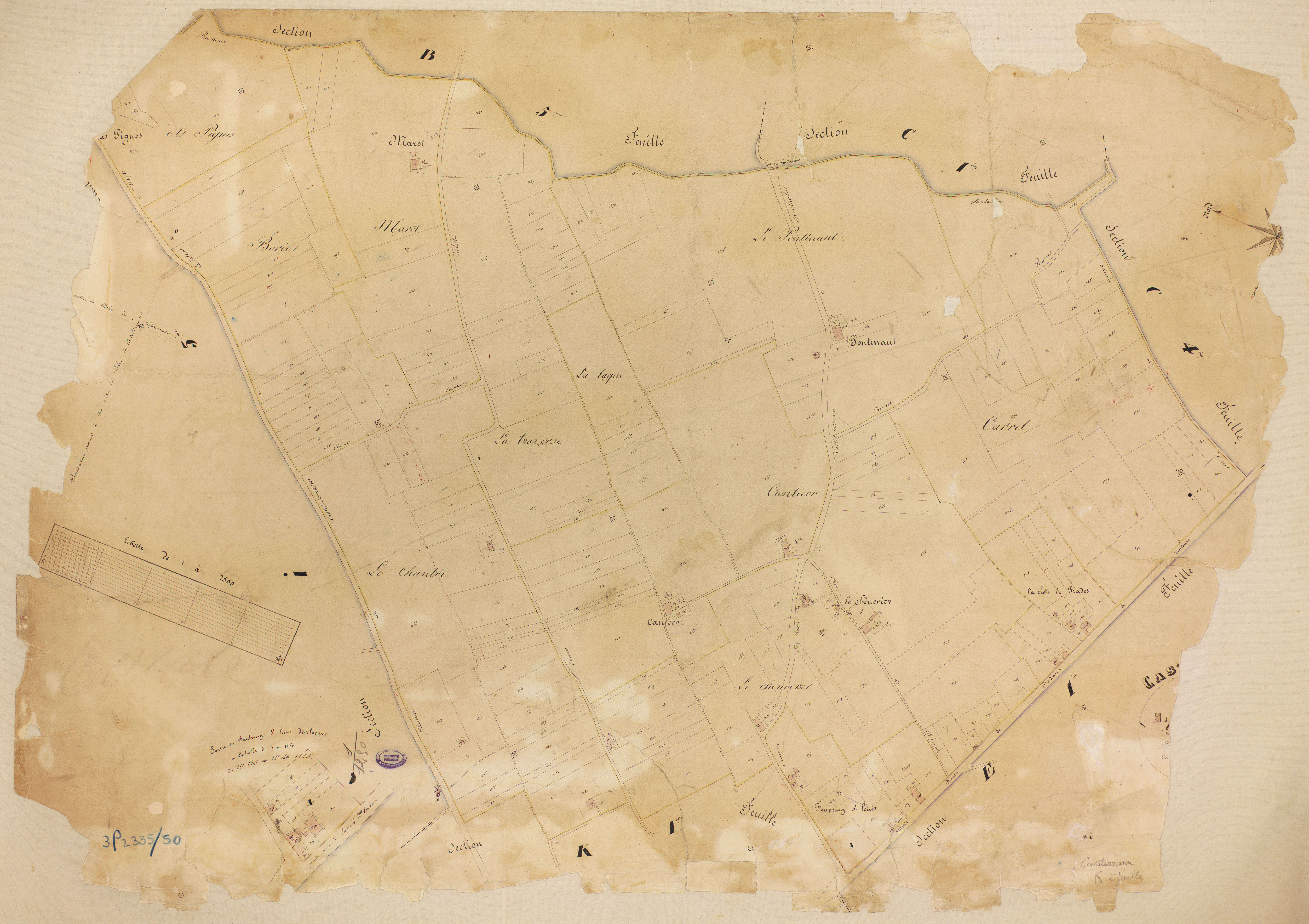 Castelsarrasin - Section K - La Ville, 2e feuille