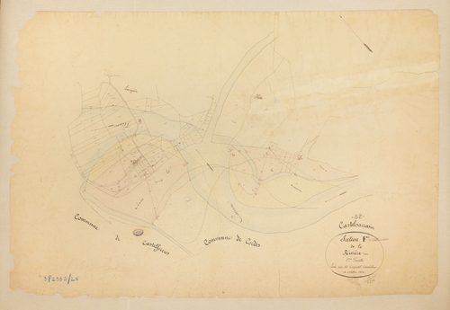 Castelsarrasin - Section F - La Rivière, 2e feuille : alluvions et corrosions