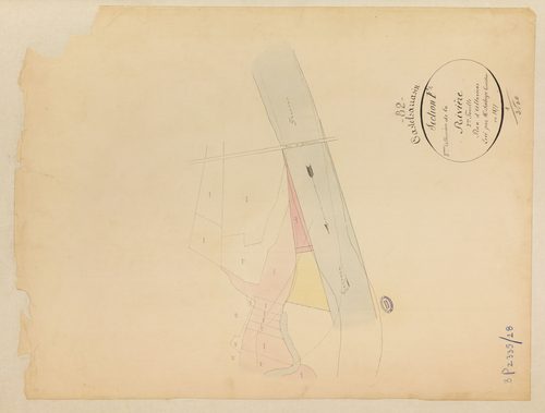 Castelsarrasin - Section F - La Rivière, 2e feuille : alluvions et corrosions