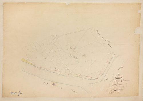 Castelsarrasin - Section F - La Rivière, 3e feuille : alluvions et corrosions