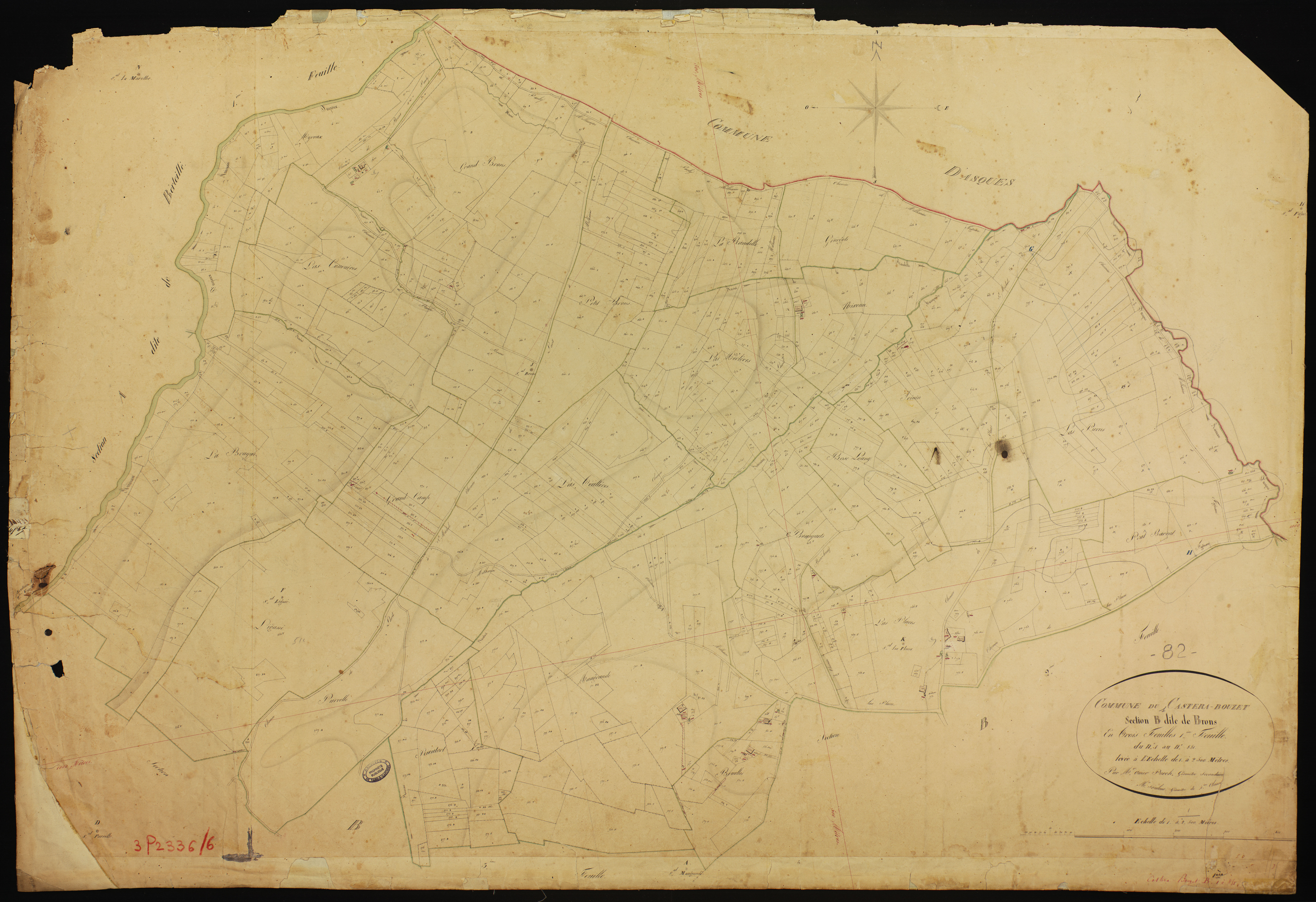 Castéra-Bouzet - Section B - Brons, 1ère feuille